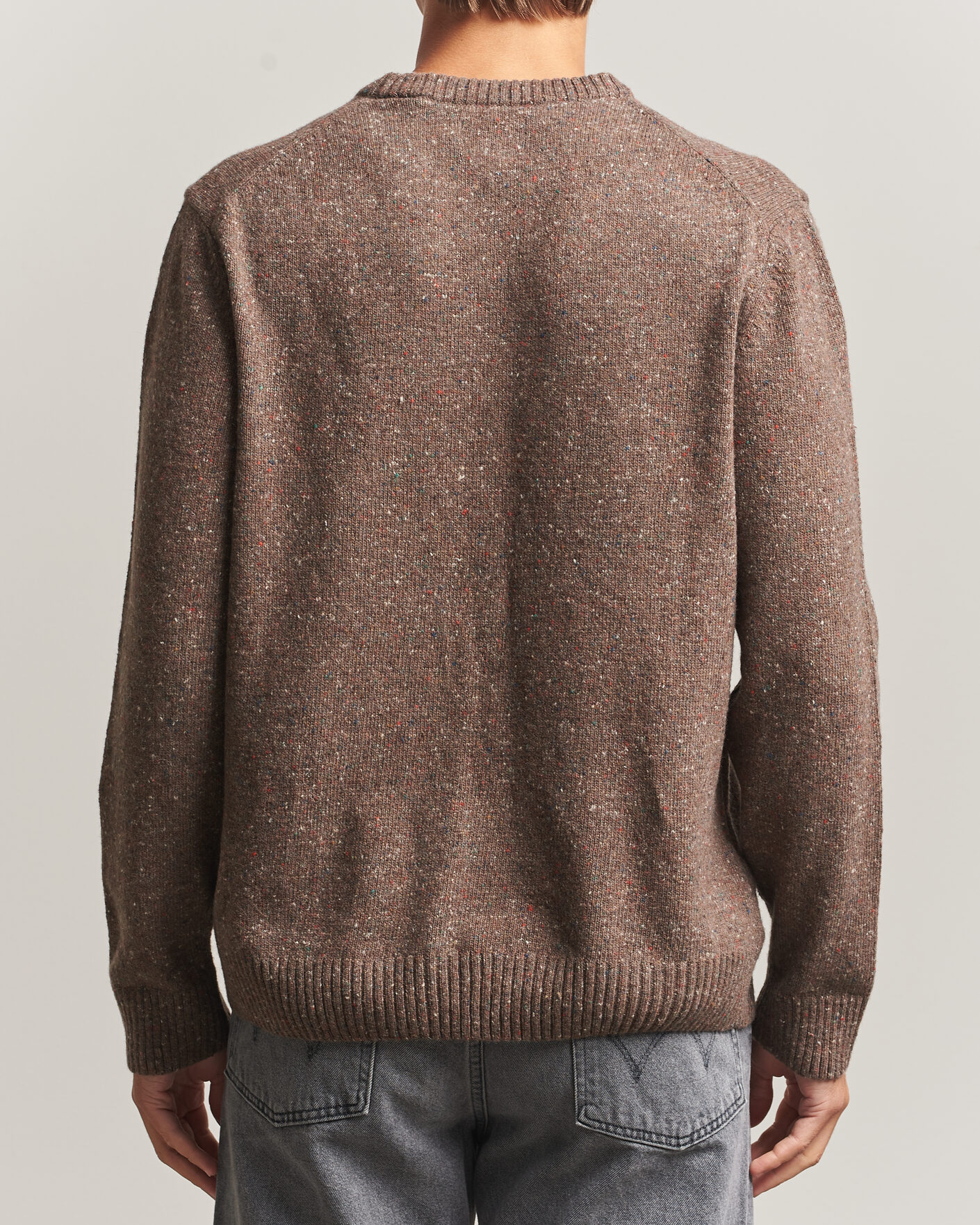 Homme | Pulls Et Tricots | Gant | Neps Wool Crew Neck Sweater Faded Taupe