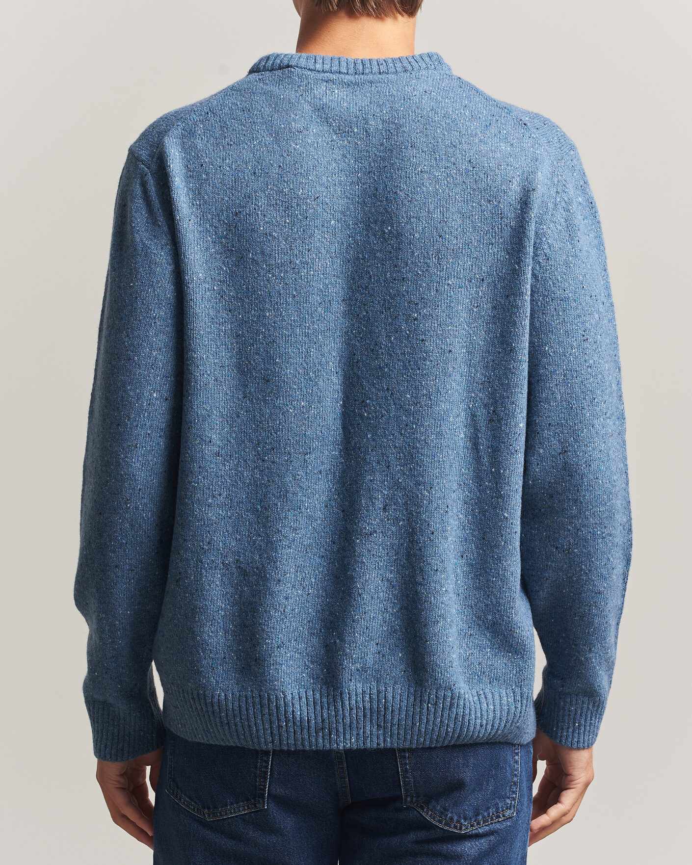 Homme | Pulls Et Tricots | Gant | Neps Wool Crew Neck Sweater Blue Horizon
