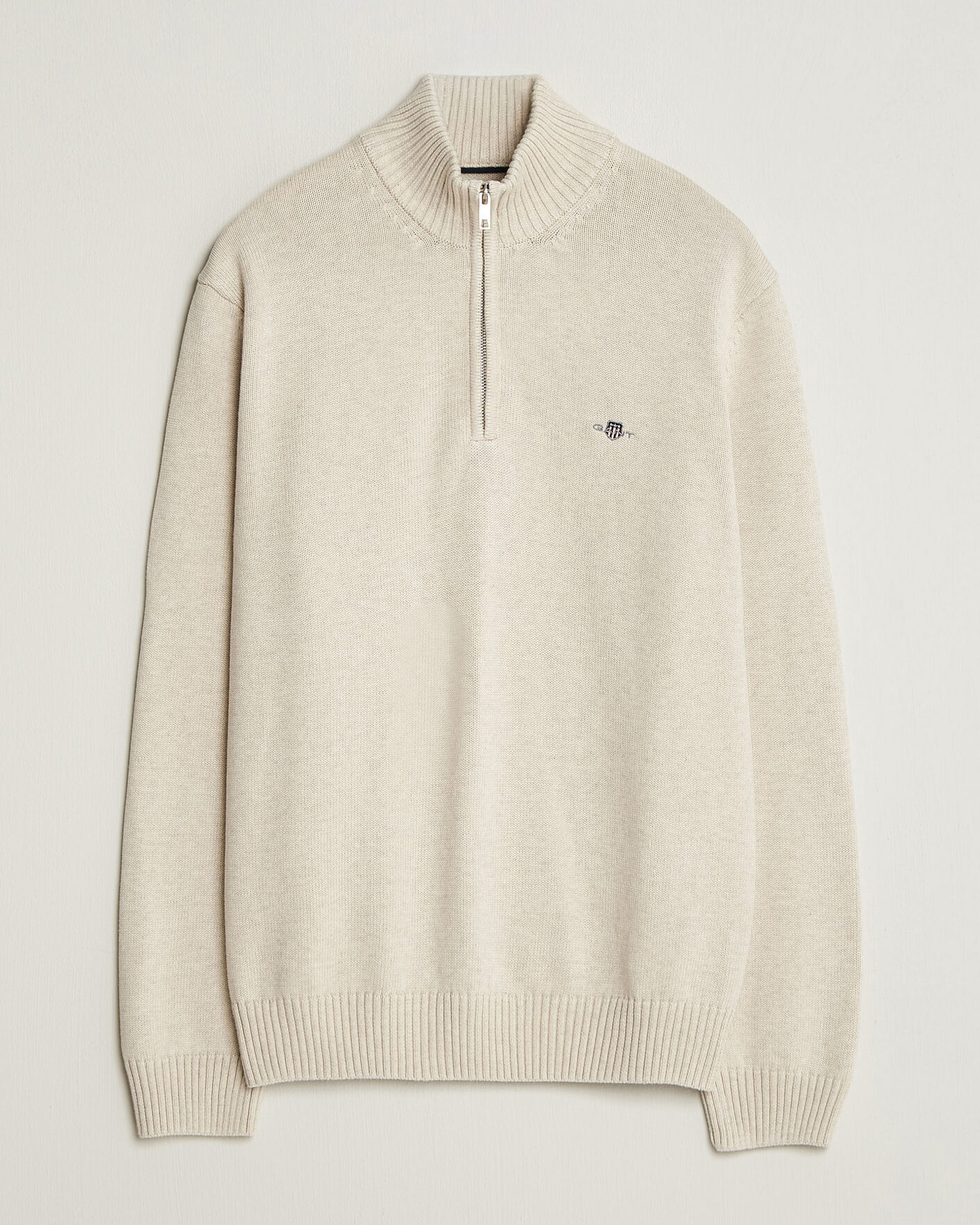 Homme | Pulls Et Tricots | Gant | Casual Cotton Half Zip Seed Melange