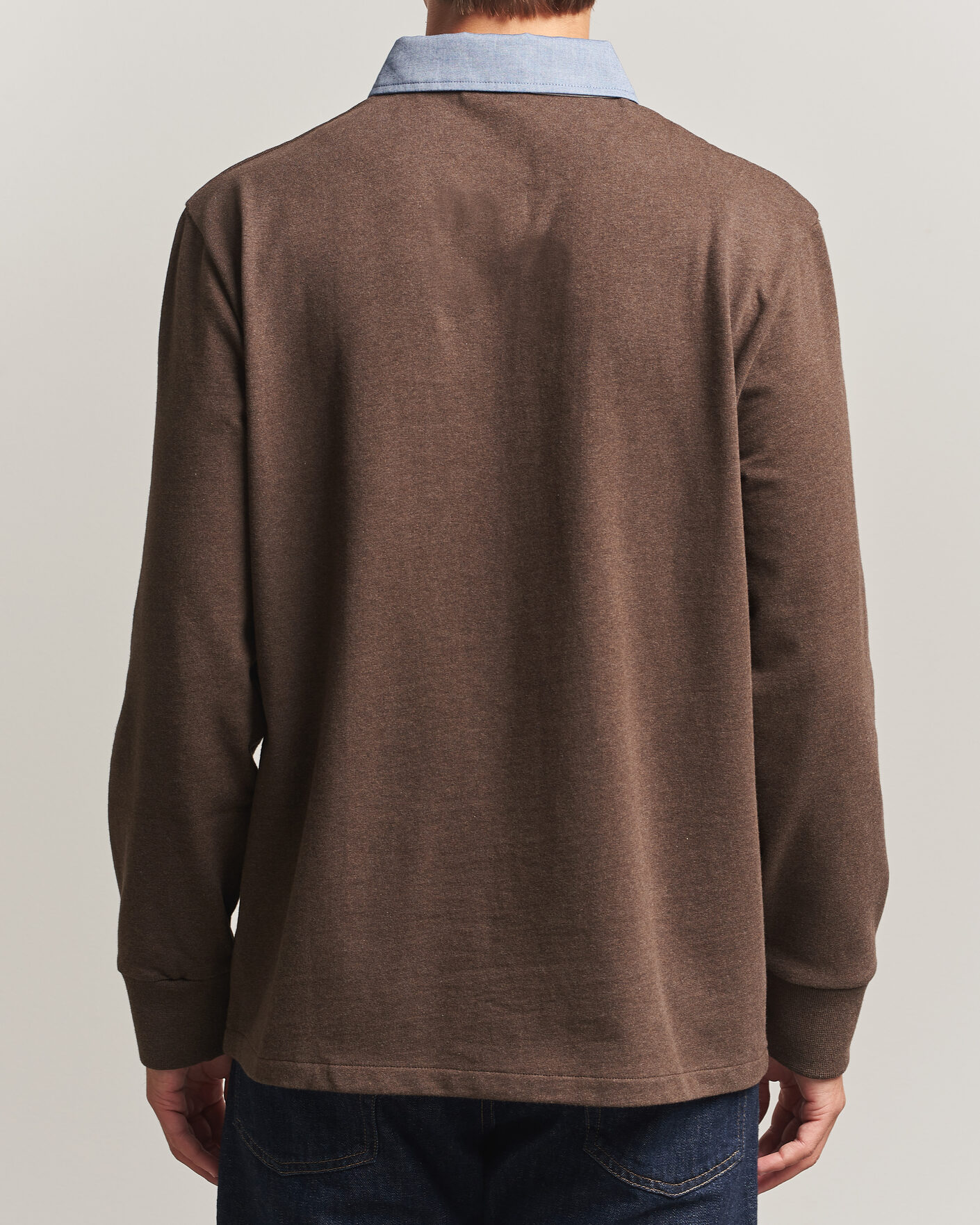 Homme | Pulls Et Tricots | Gant | Chambray Solid Heavy Rugger Black Brown Melange