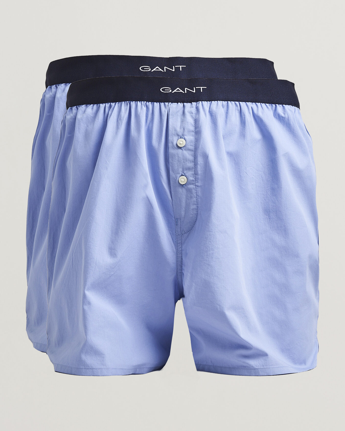 Homme | Sous-Vêtements Et Chaussettes | Gant | 2-Pack Woven Boxer Shorts Light Blue