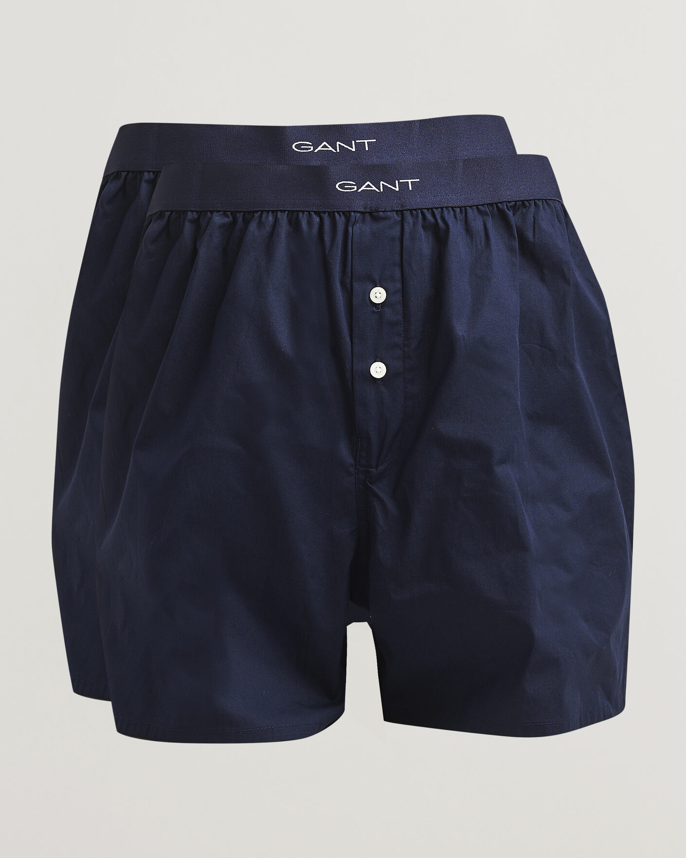 Homme | Sous-Vêtements Et Chaussettes | Gant | 2-Pack Woven Boxer Shorts Evening Blue