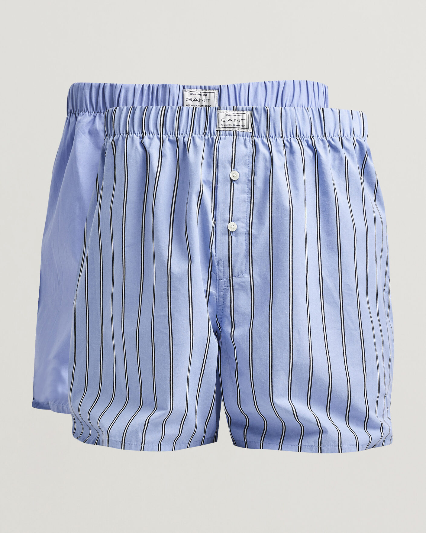 Homme | Sous-Vêtements Et Chaussettes | Gant | 2-Pack Woven Boxer Shorts Light Blue