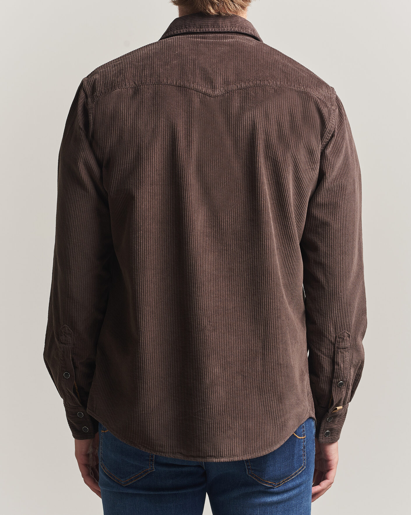 Homme | Chemises | Jacob Cohën | Cord Pocket Overshirt Brown