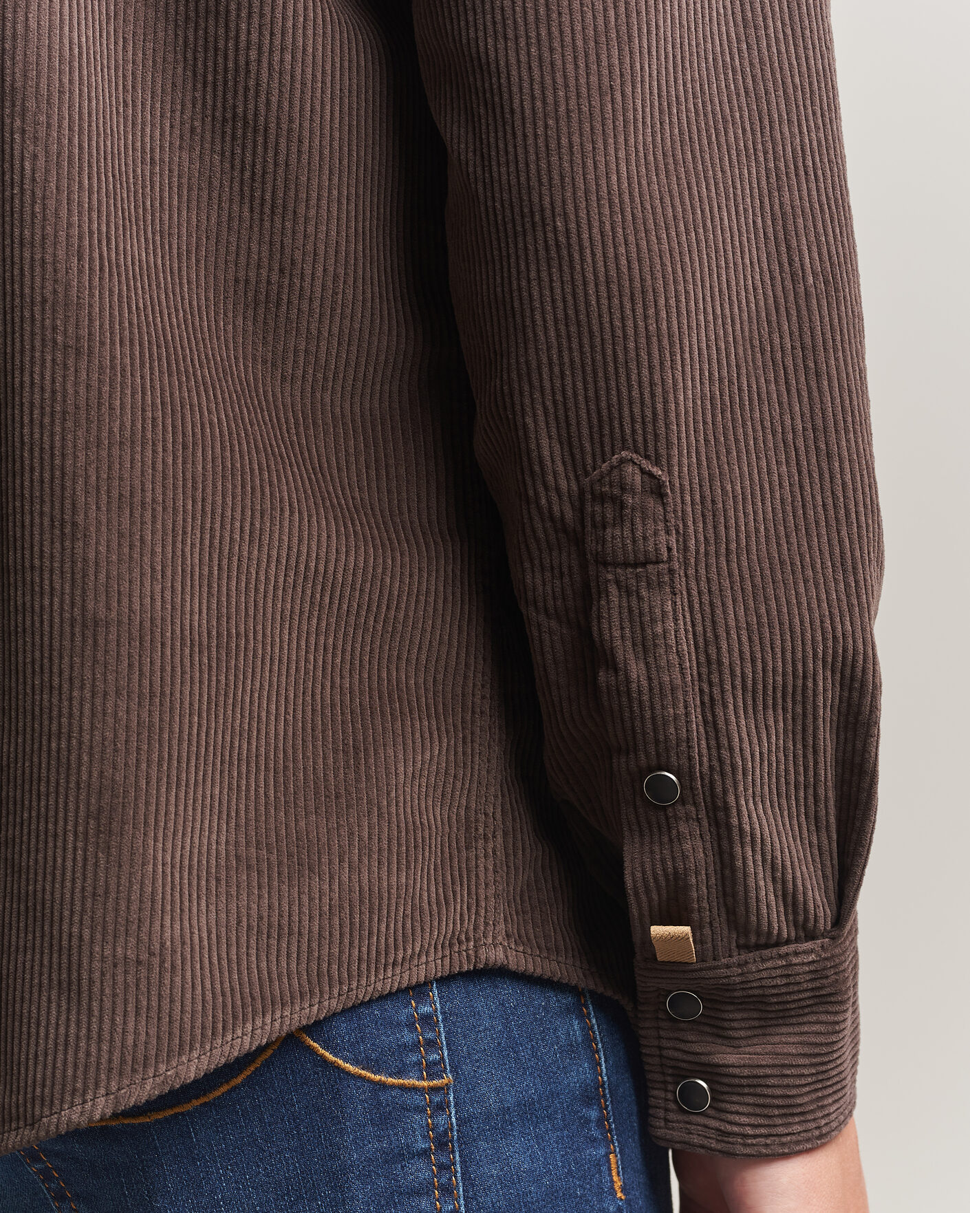 Homme | Chemises | Jacob Cohën | Cord Pocket Overshirt Brown