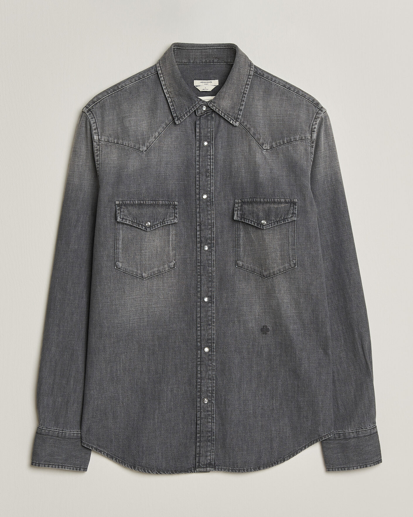 Homme | Chemises | Jacob Cohën | Denim Western Pocket Overshirt Grey