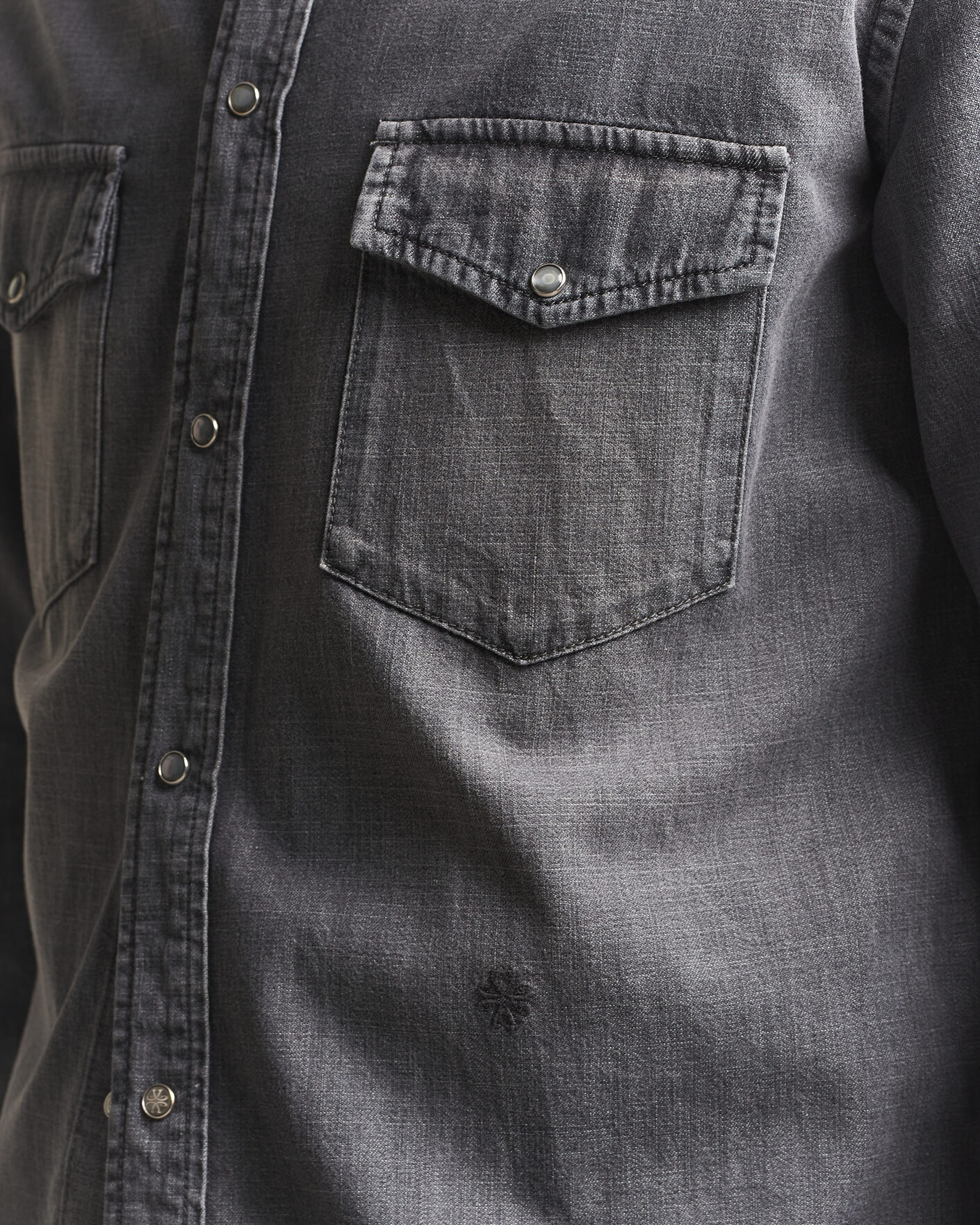 Homme | Chemises | Jacob Cohën | Denim Western Pocket Overshirt Grey