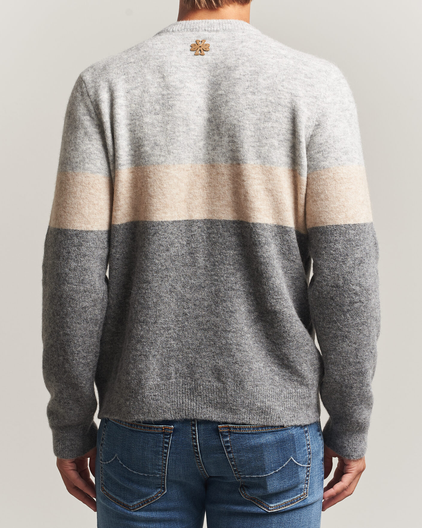 Homme | Pulls Et Tricots | Jacob Cohën | Embroidery Knitted Apres-Ski Crew Neck Grey
