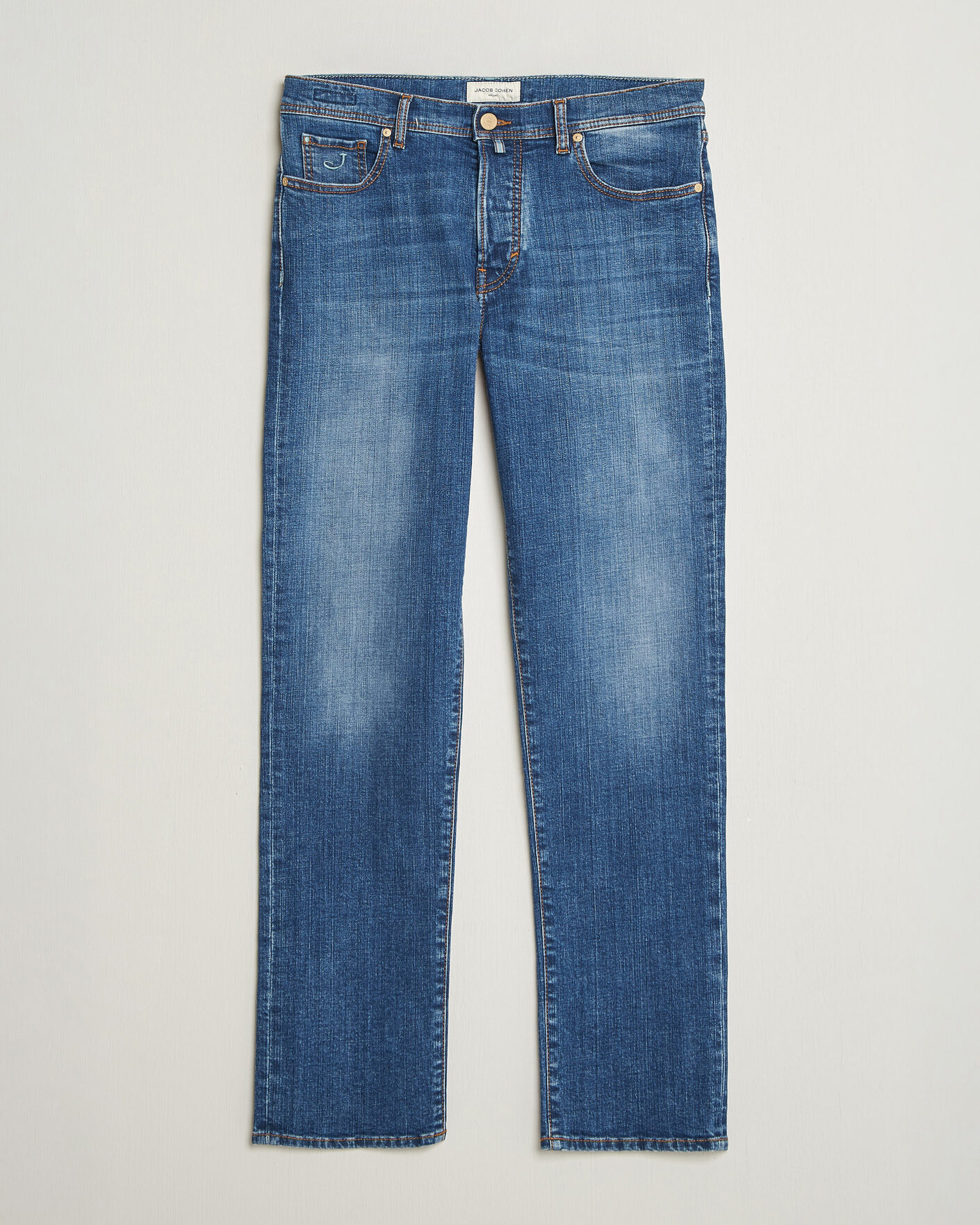 Homme | Jeans | Jacob Cohën | Edos Regular Straight Fit Jeans Mid Blue