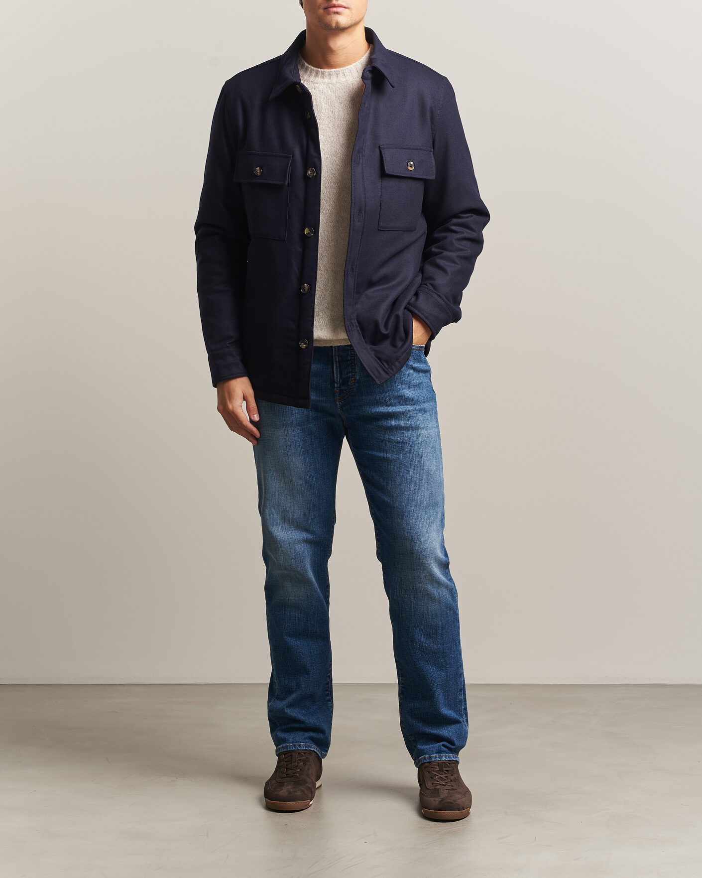 Homme | Jeans | Jacob Cohën | Edos Regular Straight Fit Jeans Mid Blue