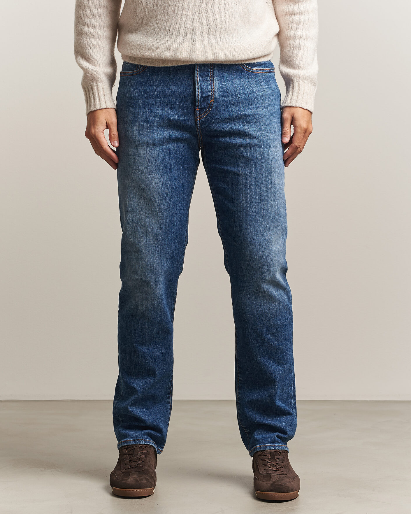 Homme | Jeans | Jacob Cohën | Edos Regular Straight Fit Jeans Mid Blue