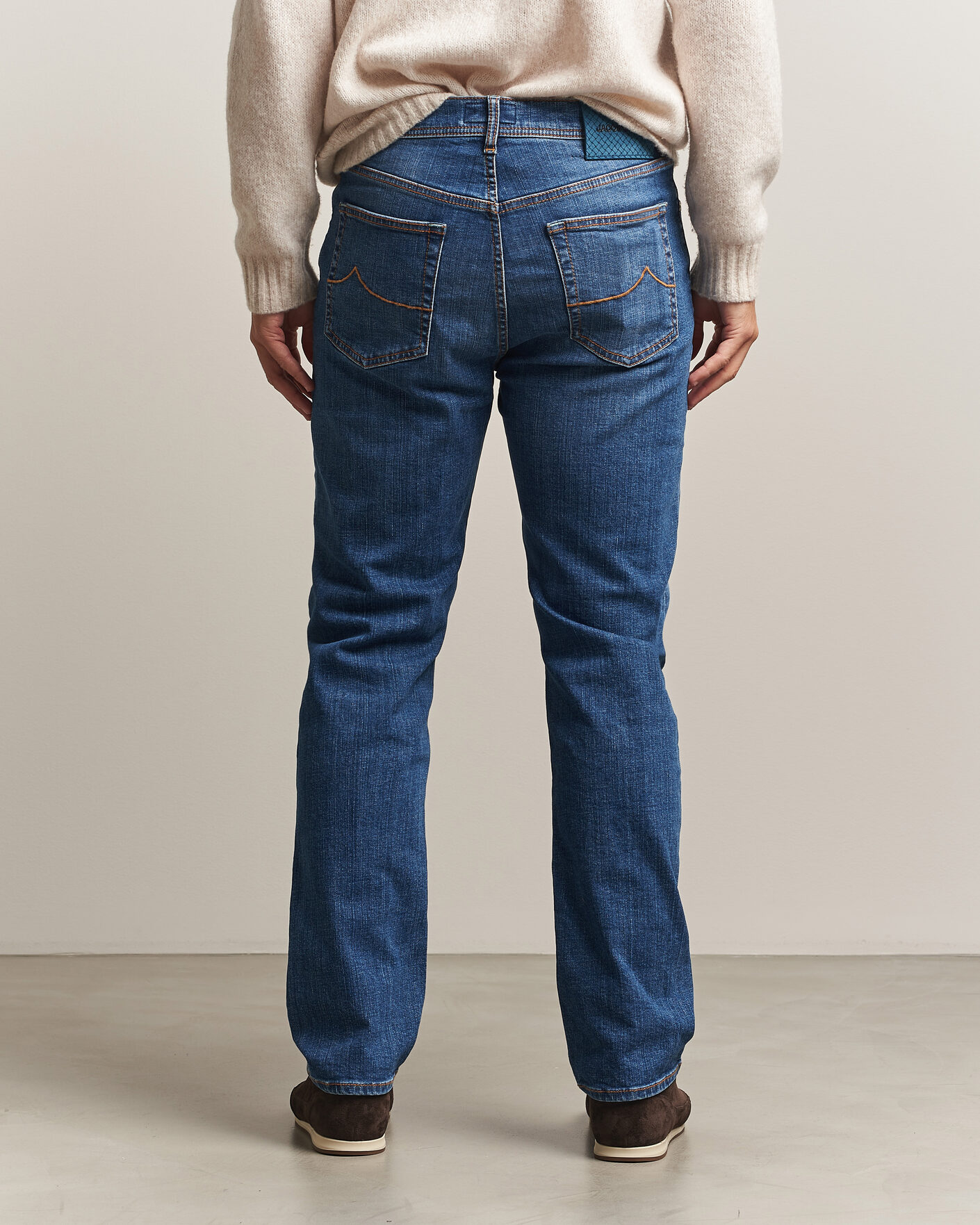 Homme | Jeans | Jacob Cohën | Edos Regular Straight Fit Jeans Mid Blue