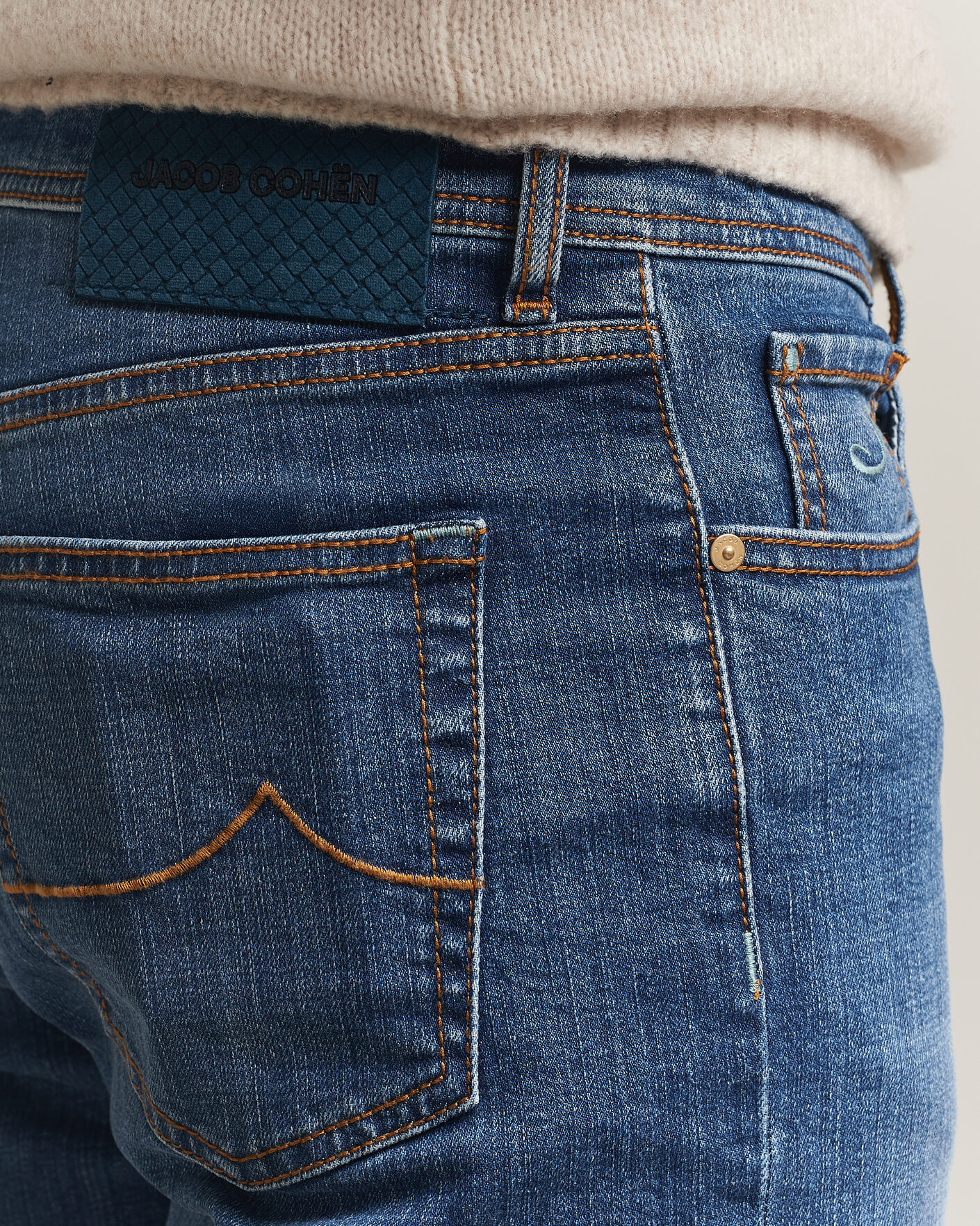 Homme | Jeans | Jacob Cohën | Edos Regular Straight Fit Jeans Mid Blue