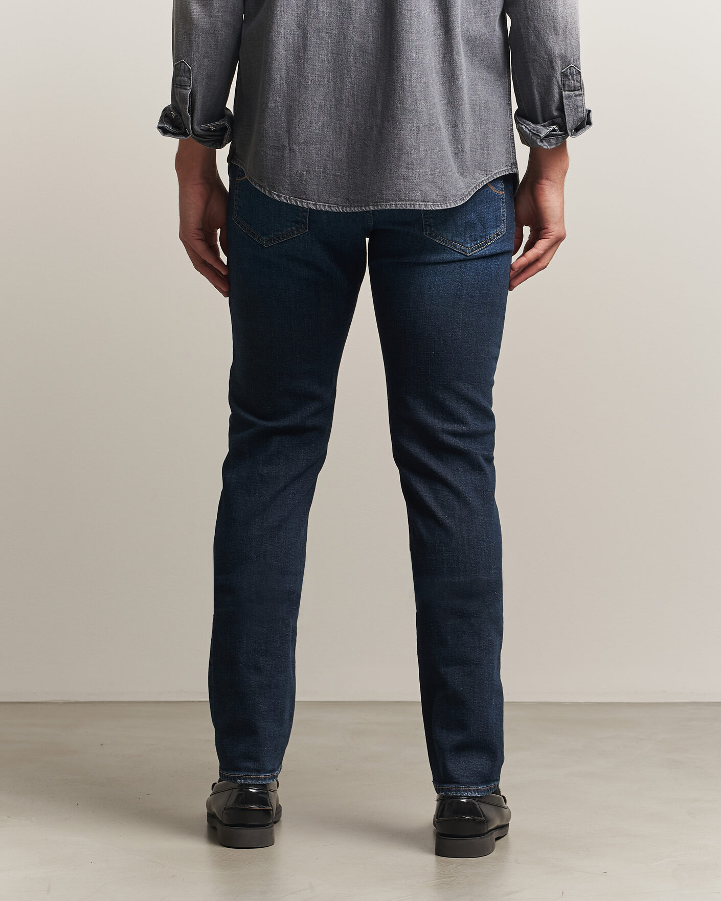 Homme | Jeans | Jacob Cohën | Bard Slim Fit Apres Ski Patch Stretch Jeans Blue