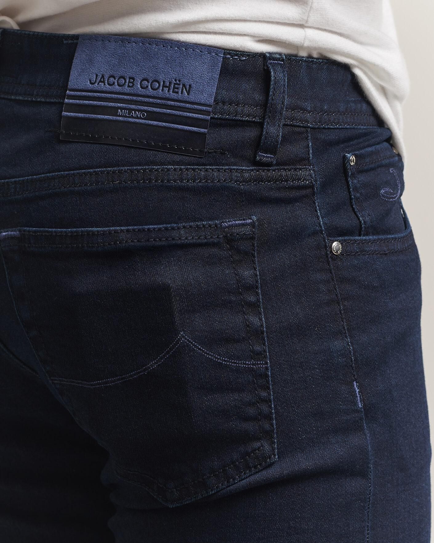 Homme | Jeans | Jacob Cohën | Bard Slim Fit Stretch Jeans Overdyed Blue