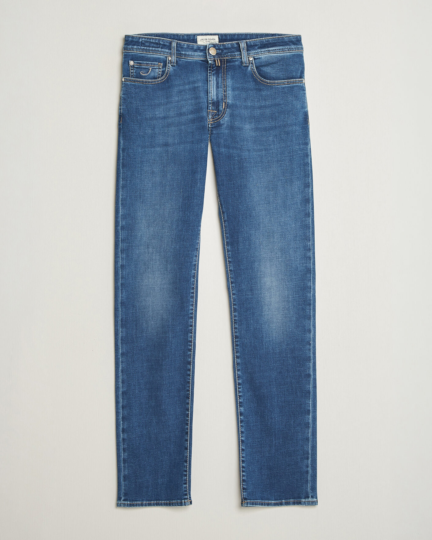 Homme | Jeans | Jacob Cohën | Bard Fast Slim Fit Stretch Jeans Mid Blue