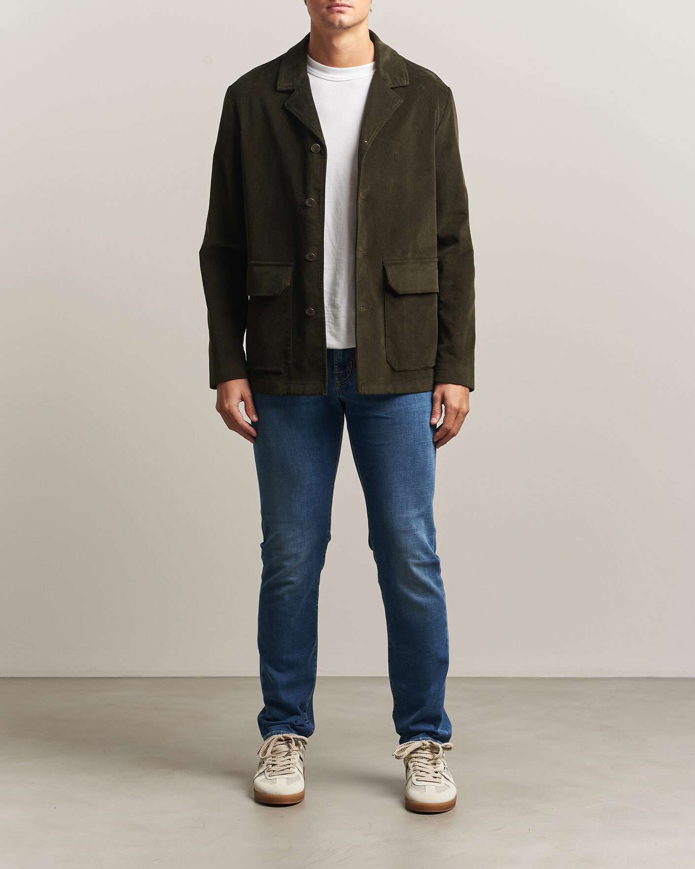 Homme | Jeans | Jacob Cohën | Bard Fast Slim Fit Stretch Jeans Mid Blue
