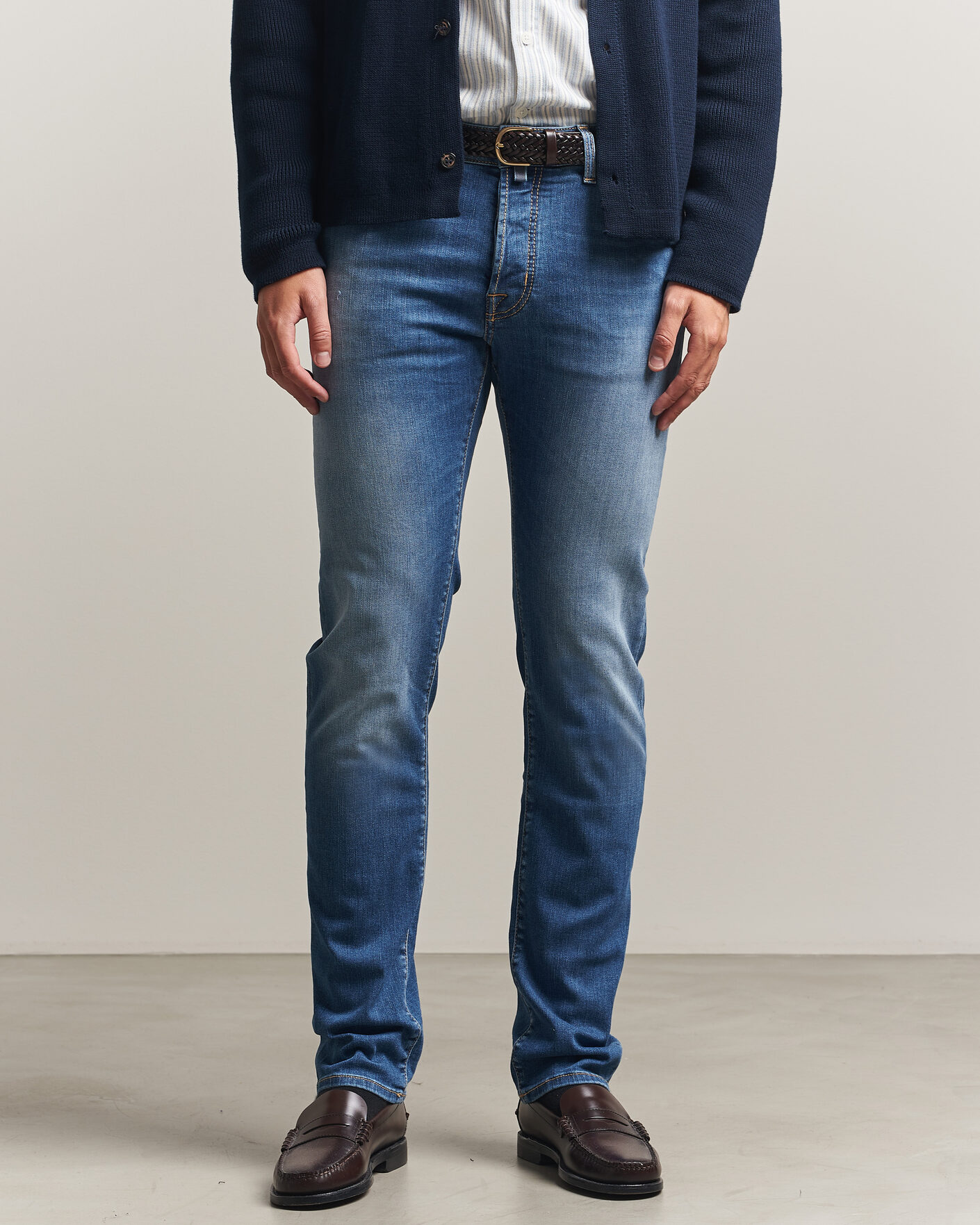 Homme | Jeans | Jacob Cohën | Bard Slim Fit Stretch Jeans Light Blue