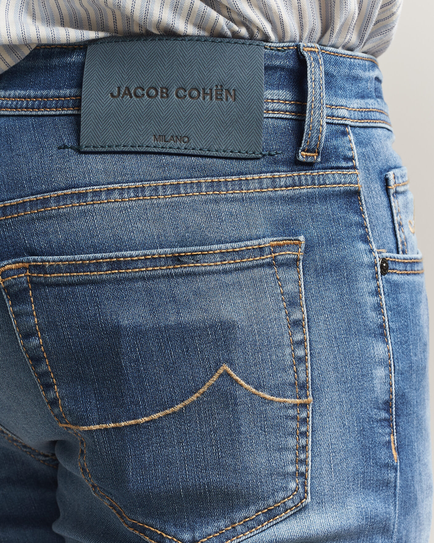 Homme | Jeans | Jacob Cohën | Bard Slim Fit Stretch Jeans Light Blue