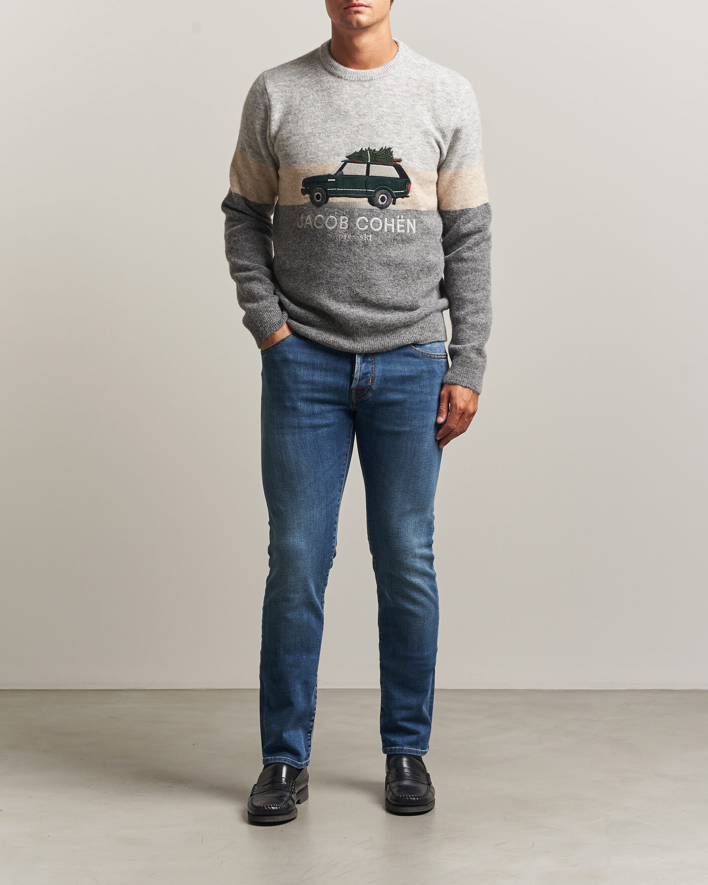 Homme | Jeans | Jacob Cohën | Nick F1 Slim Fit Stretch Jeans Light Blue