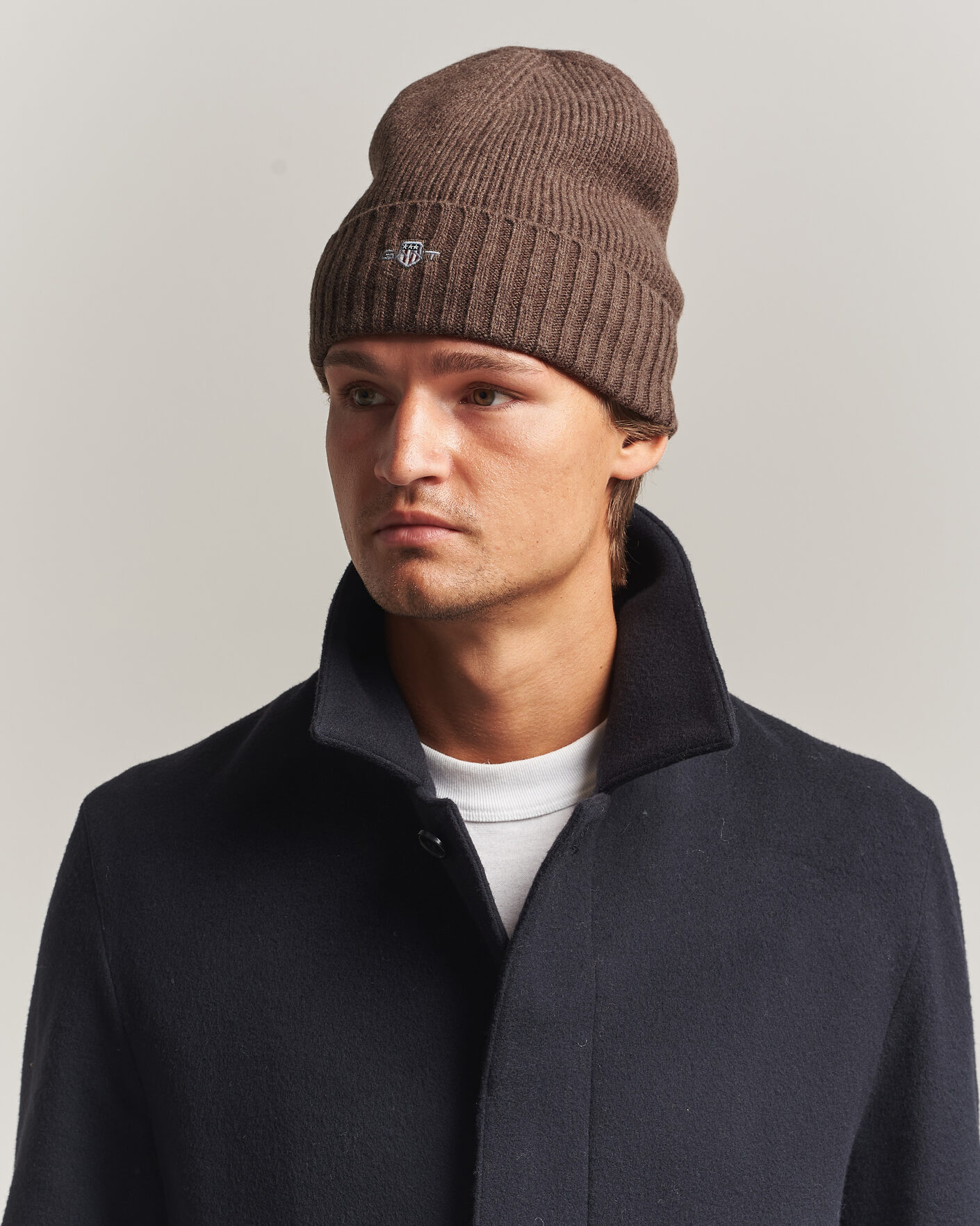 Homme | Bonnets | Gant | Wool Beanie Shadow Brown