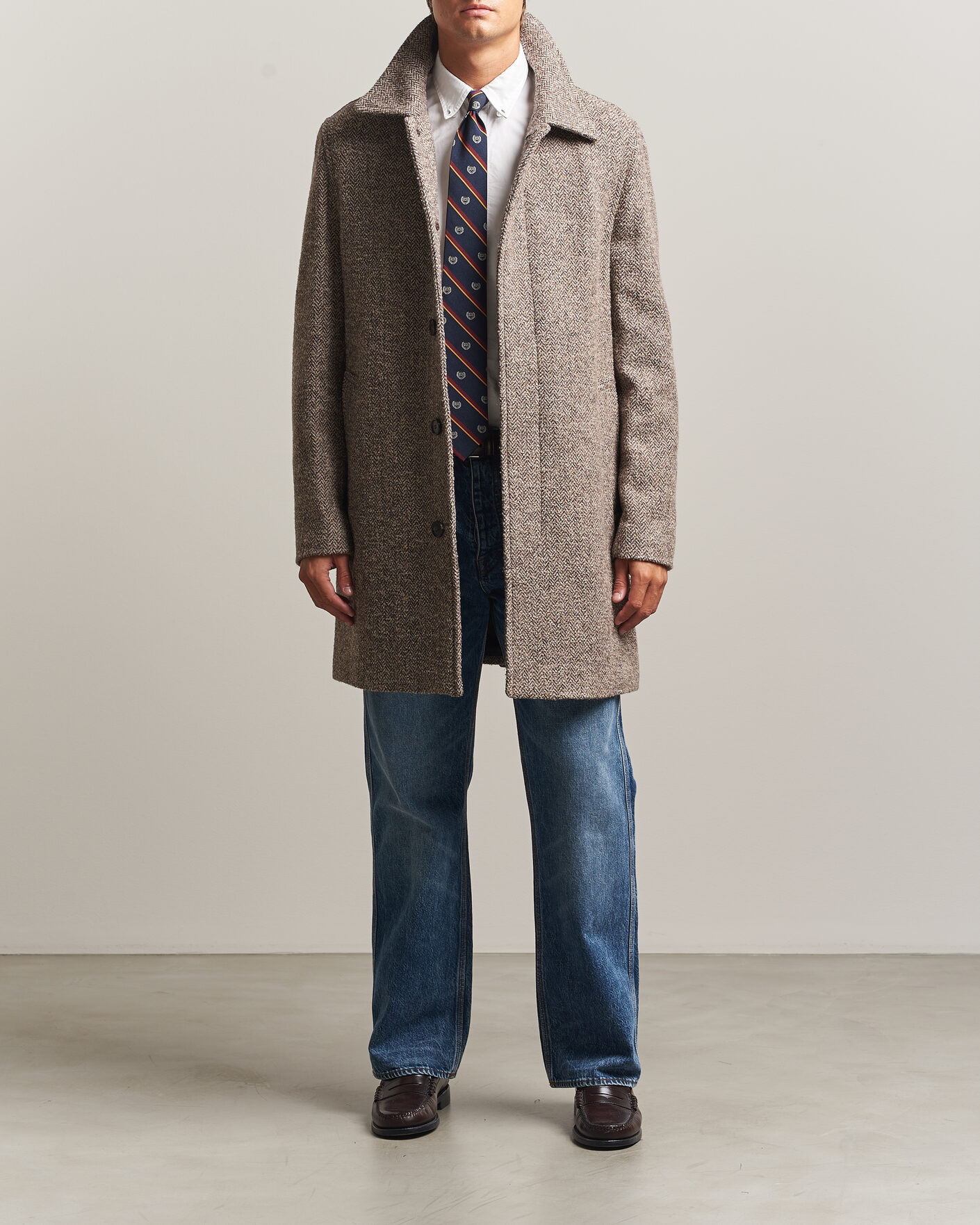 Homme | Manteaux Et Vestes | Gant | Wool Car Coat Mist Taupe
