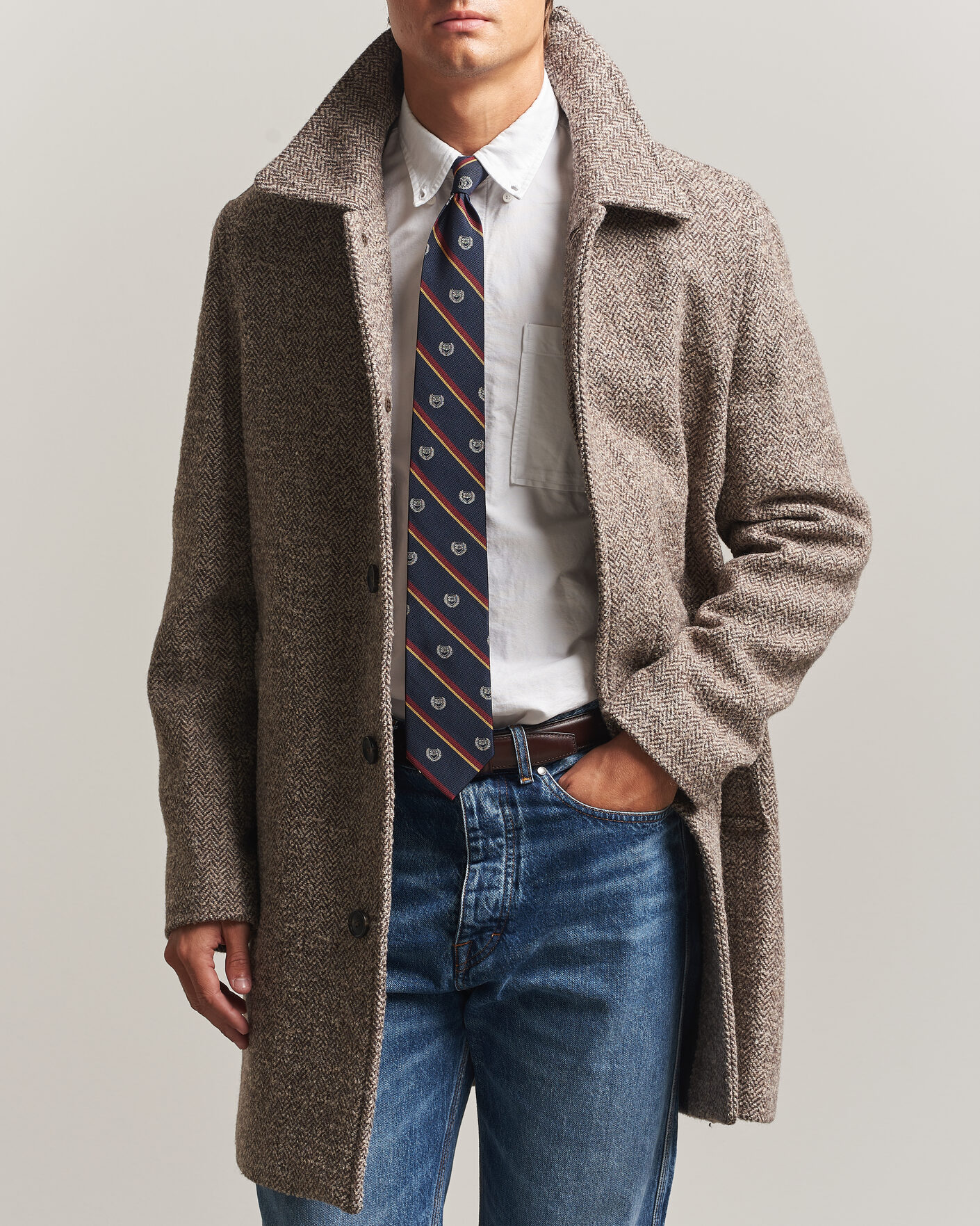 Homme | Manteaux Et Vestes | Gant | Wool Car Coat Mist Taupe