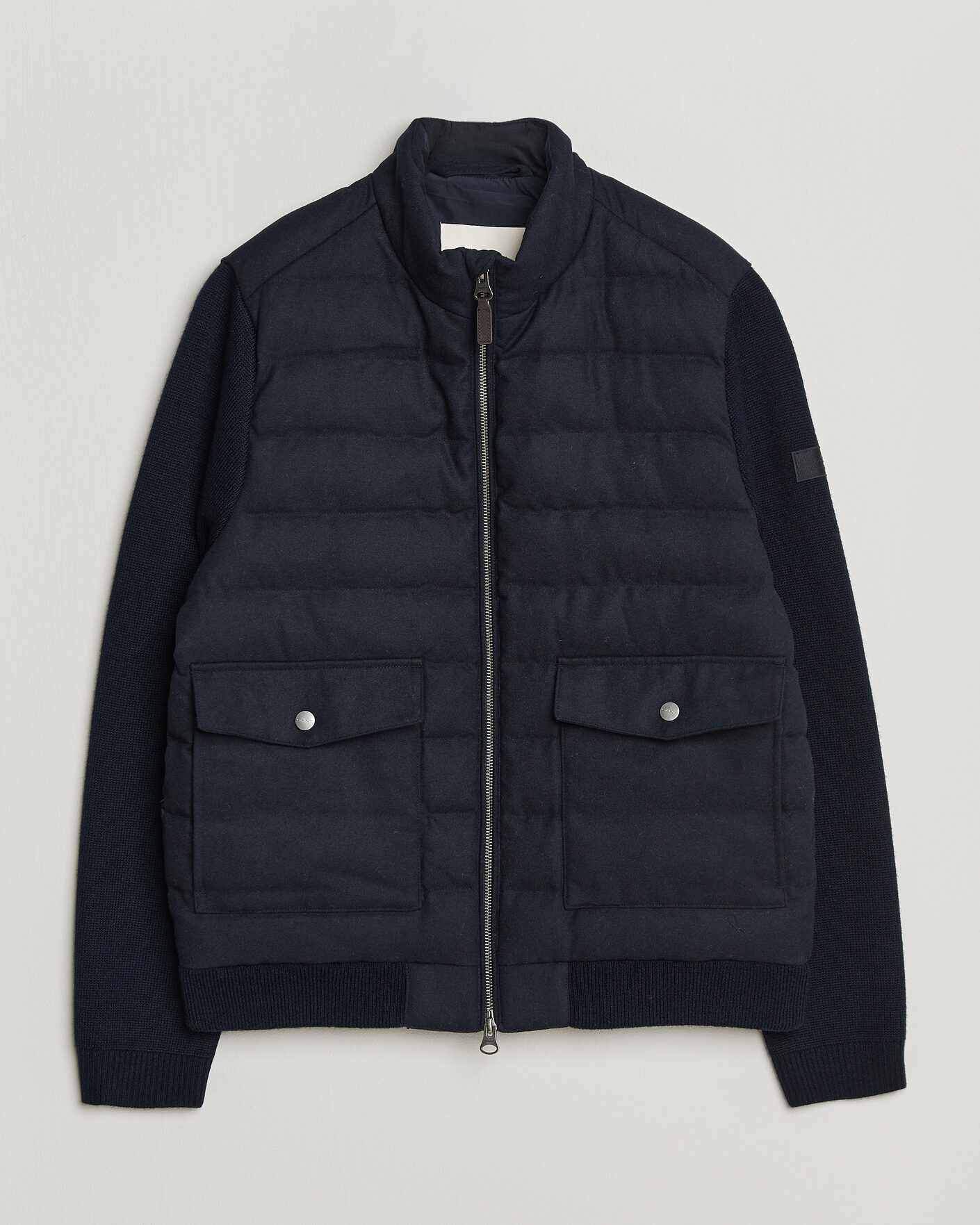 Homme | Manteaux Et Vestes | Gant | Padded Hybrid Flannel Jacket Evening Blue