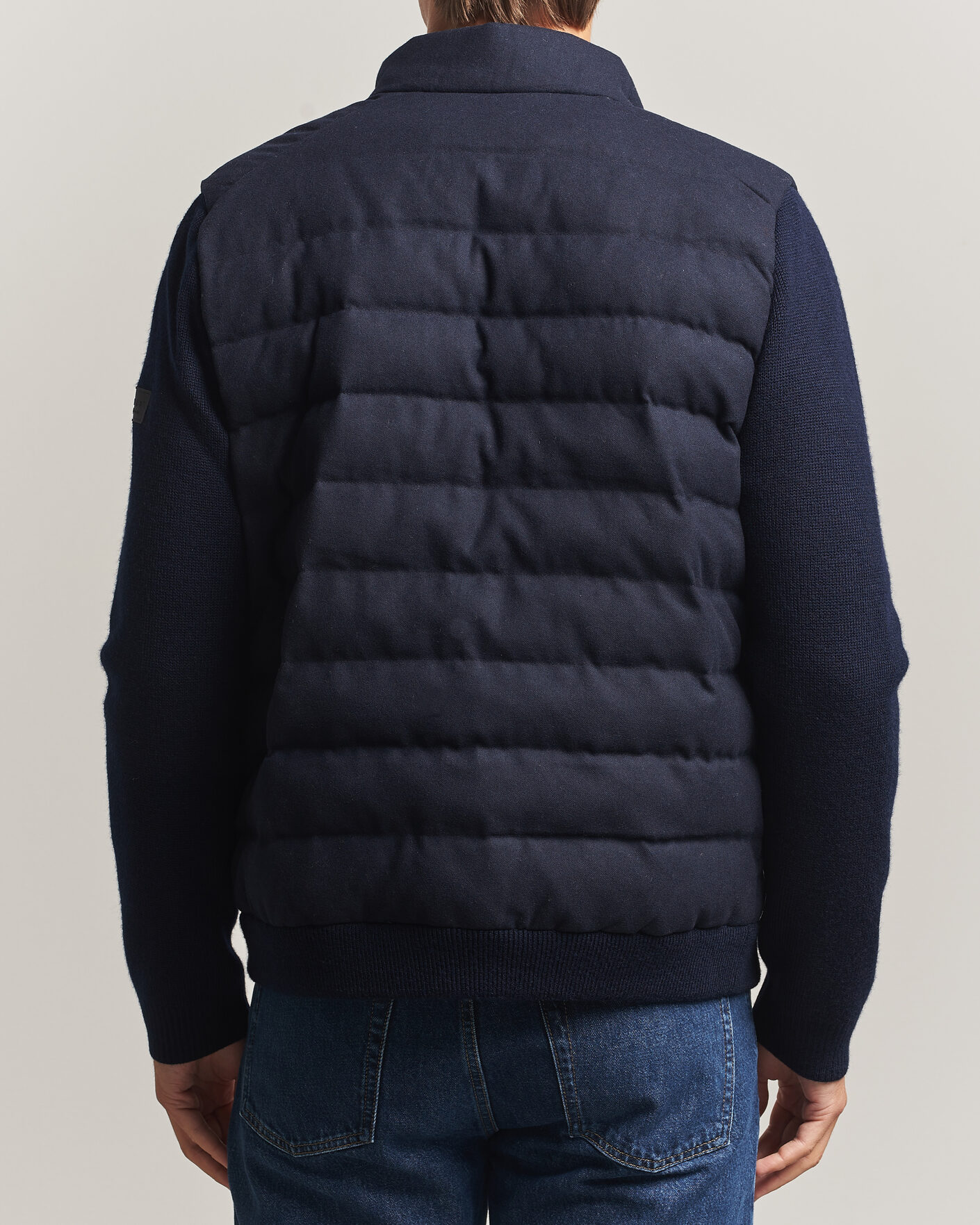 Homme | Manteaux Et Vestes | Gant | Padded Hybrid Flannel Jacket Evening Blue