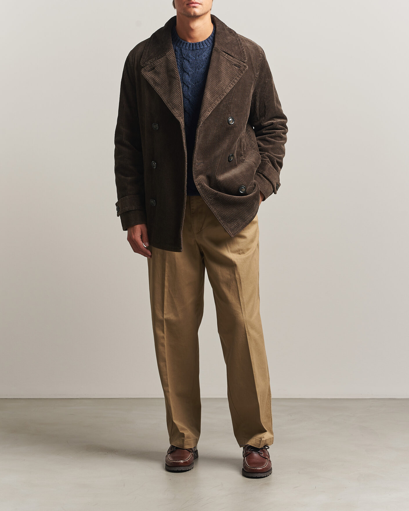Homme | Manteaux Et Vestes | Gant | Corduroy Peacoat Black Brown