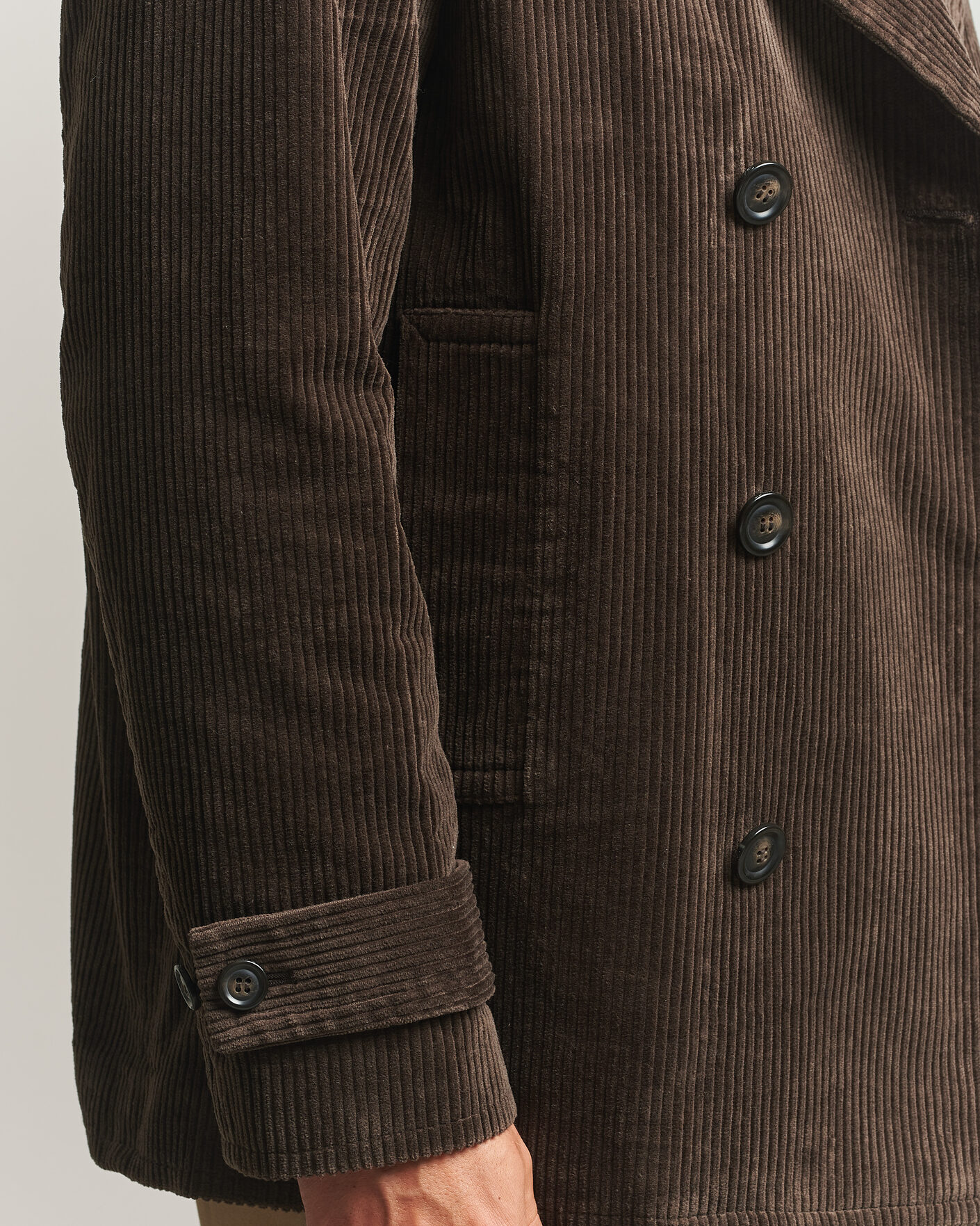 Homme | Manteaux Et Vestes | Gant | Corduroy Peacoat Black Brown