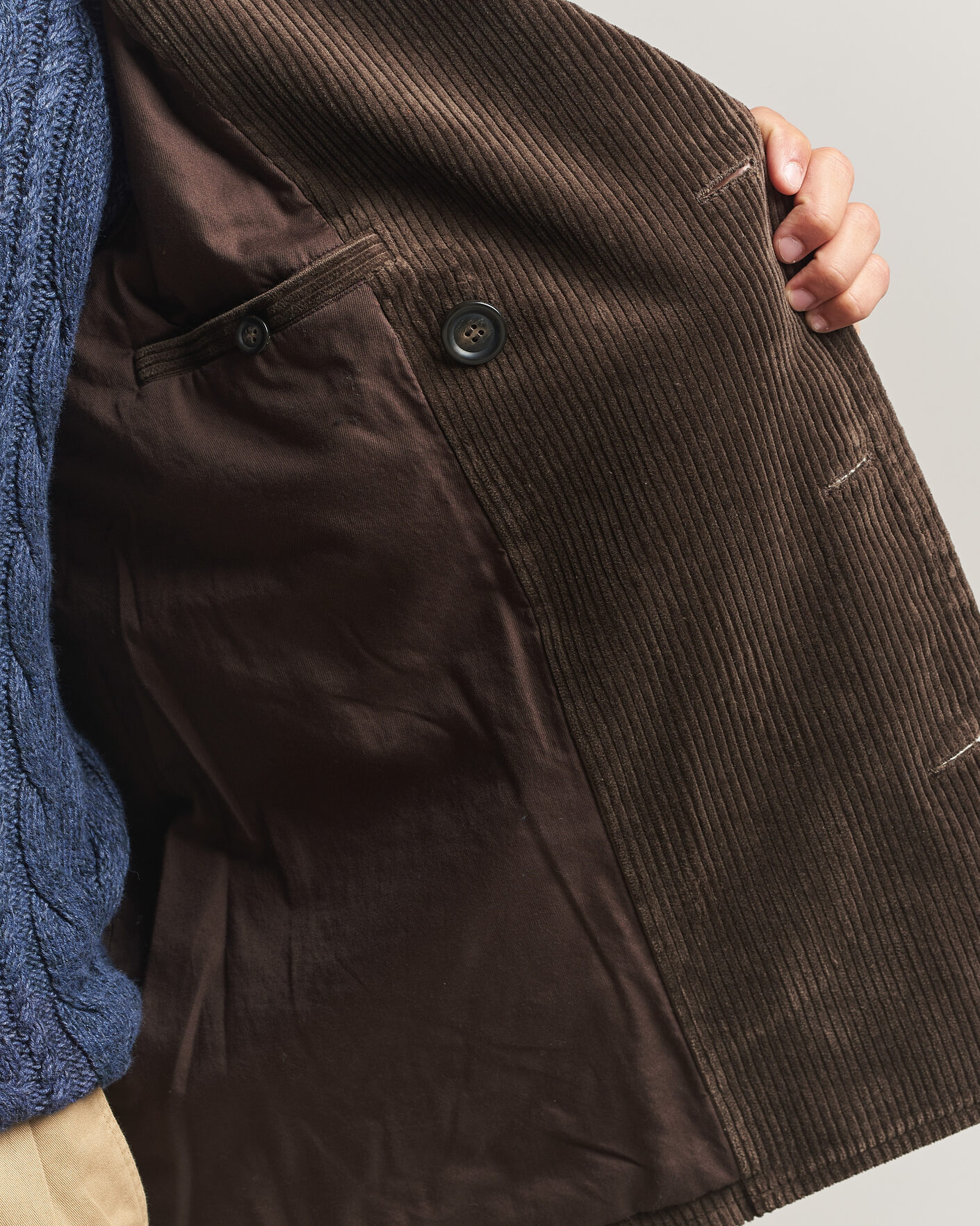Homme | Manteaux Et Vestes | Gant | Corduroy Peacoat Black Brown