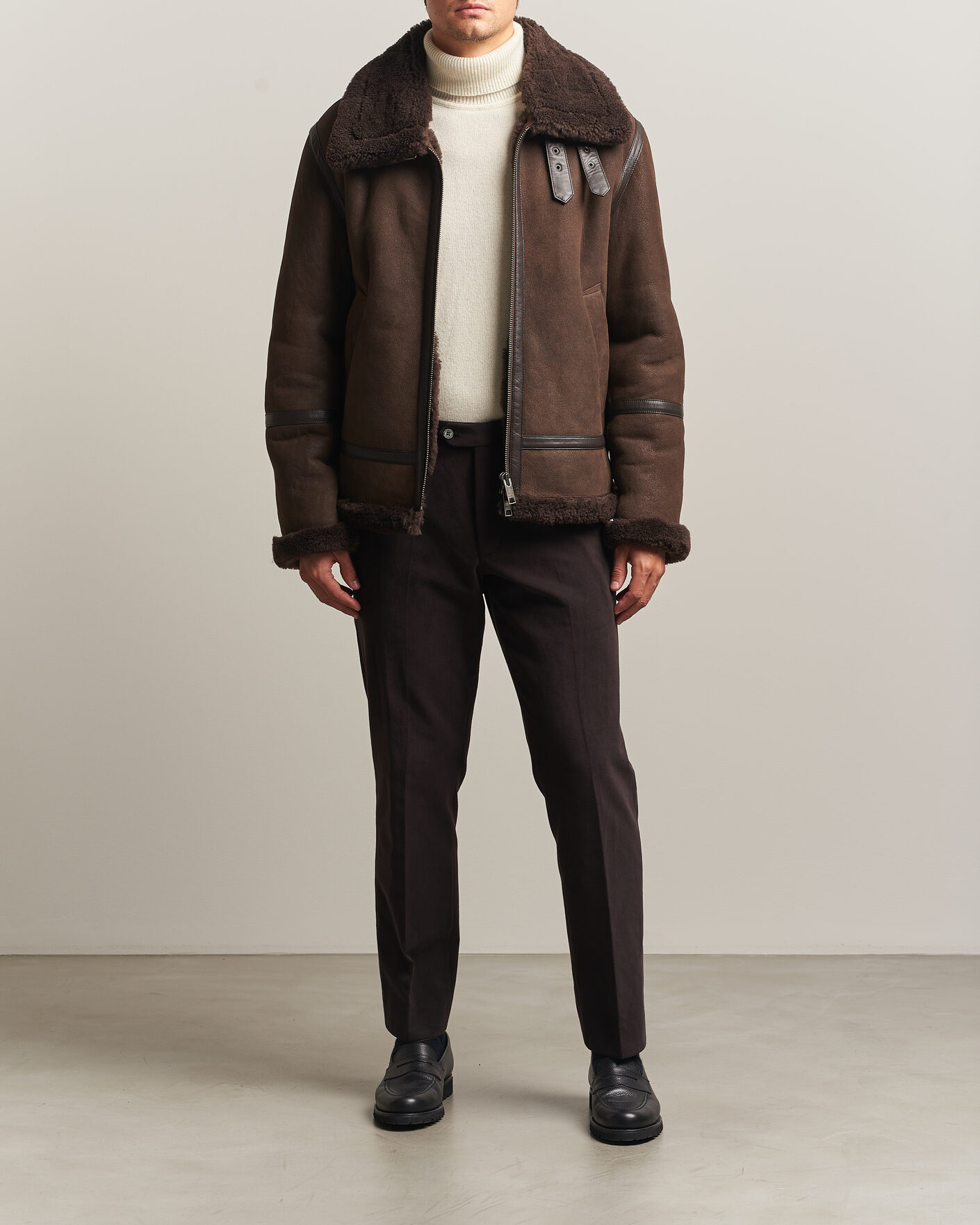 Homme | Manteaux Et Vestes | Gant | Classic Shearling Jacket Black Brown