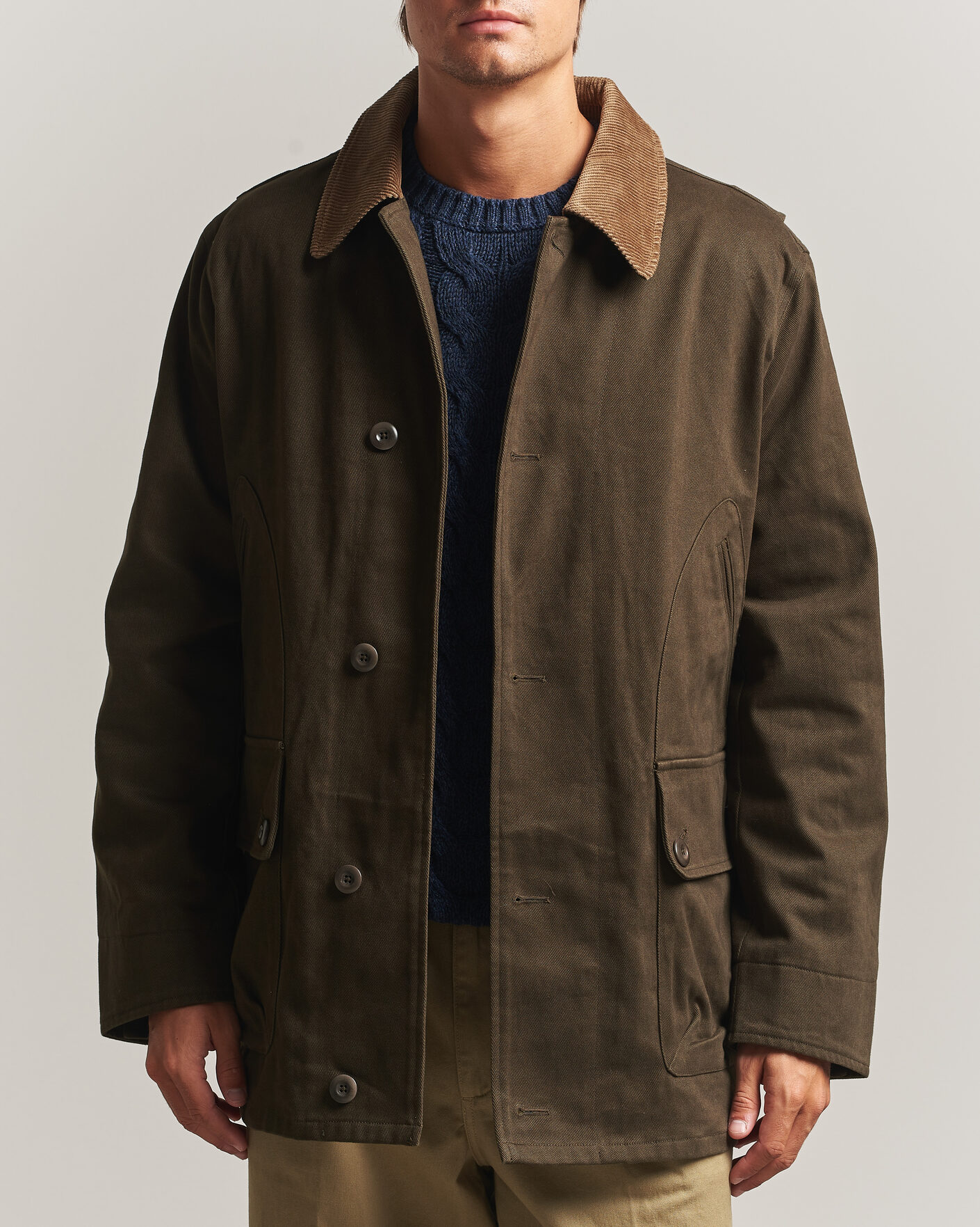 Homme | Manteaux Et Vestes | Gant | Moleskin Decker Jacket Dark Moss Green