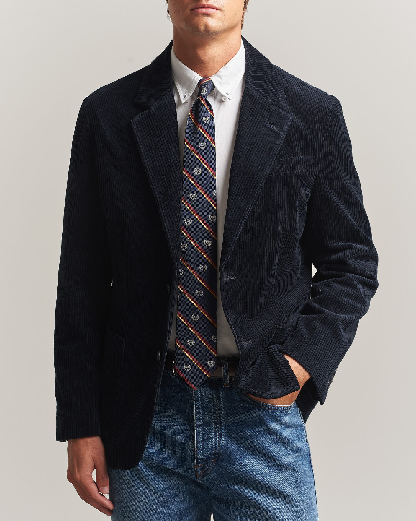 Homme | Blazers | Gant | Corduroy Blazer Evening Blue
