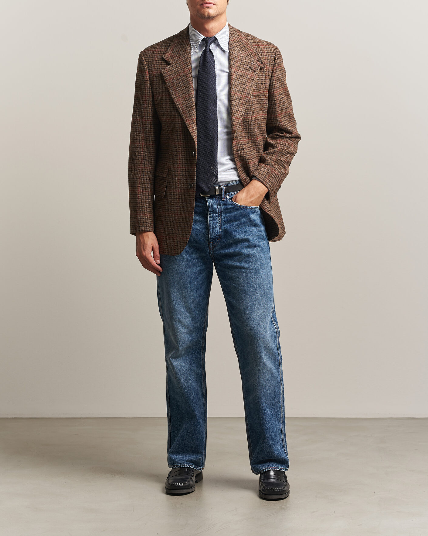 Homme | Manteaux Et Vestes | Gant | British Tweed Blazer Shadow Brown