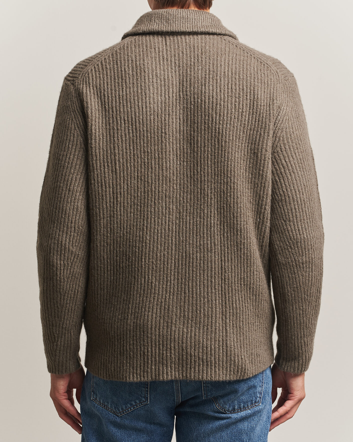 Homme | Pulls Et Tricots | Gant | Wool/Yak Knitted Cardigan Faded Taupe