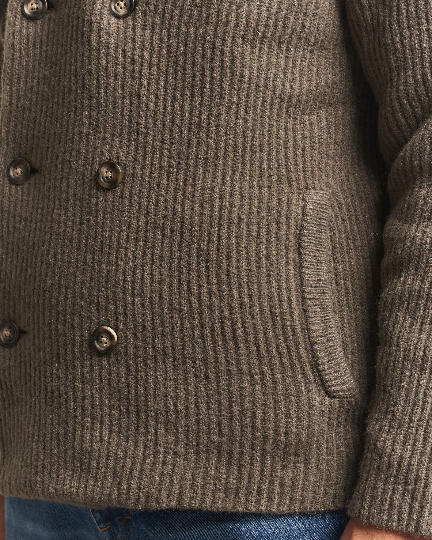Homme | Pulls Et Tricots | Gant | Wool/Yak Knitted Cardigan Faded Taupe
