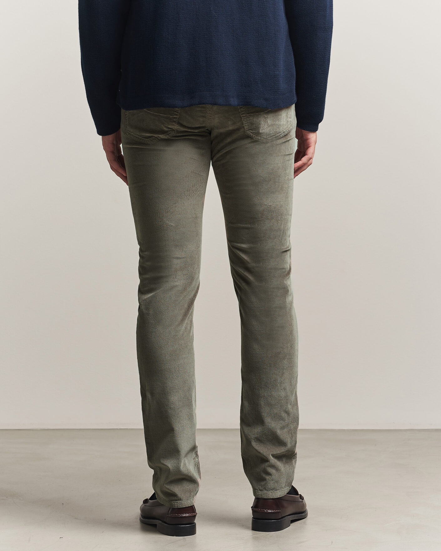 Homme | Pantalons | Jacob Cohën | Bard 5-Pocket Medium Corduroy Trousers Taupe