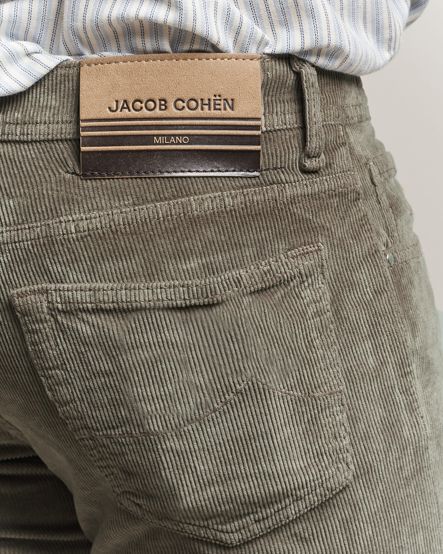 Homme | Pantalons | Jacob Cohën | Bard 5-Pocket Medium Corduroy Trousers Taupe
