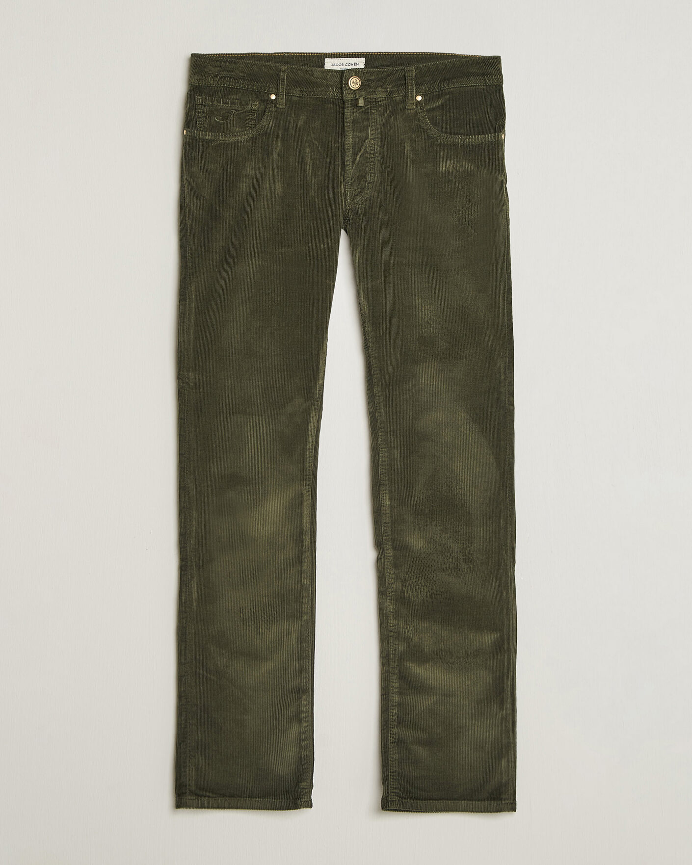 Homme | Pantalons | Jacob Cohën | Bard 5-Pocket Medium Corduroy Trousers Green