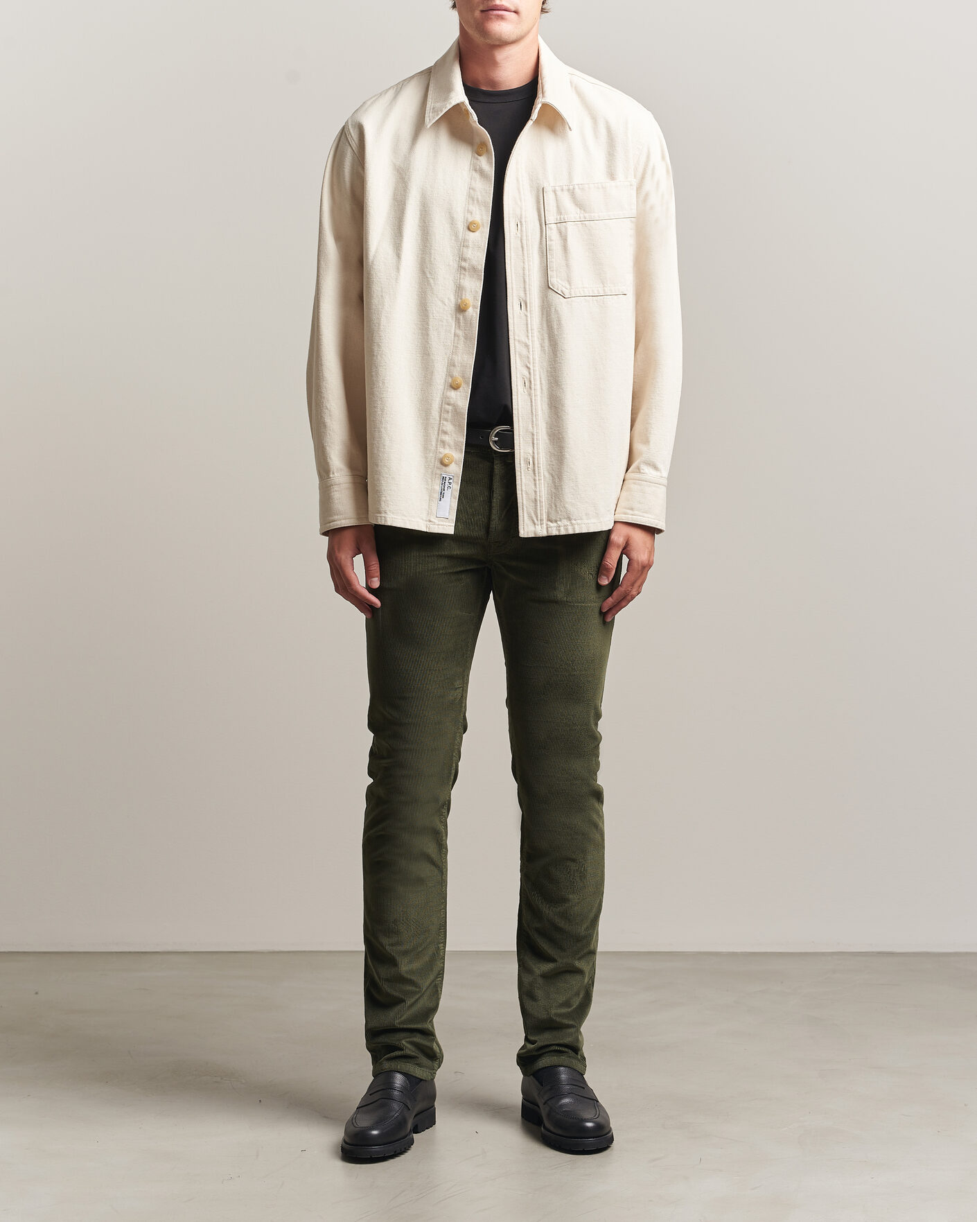 Homme | Pantalons | Jacob Cohën | Bard 5-Pocket Medium Corduroy Trousers Green