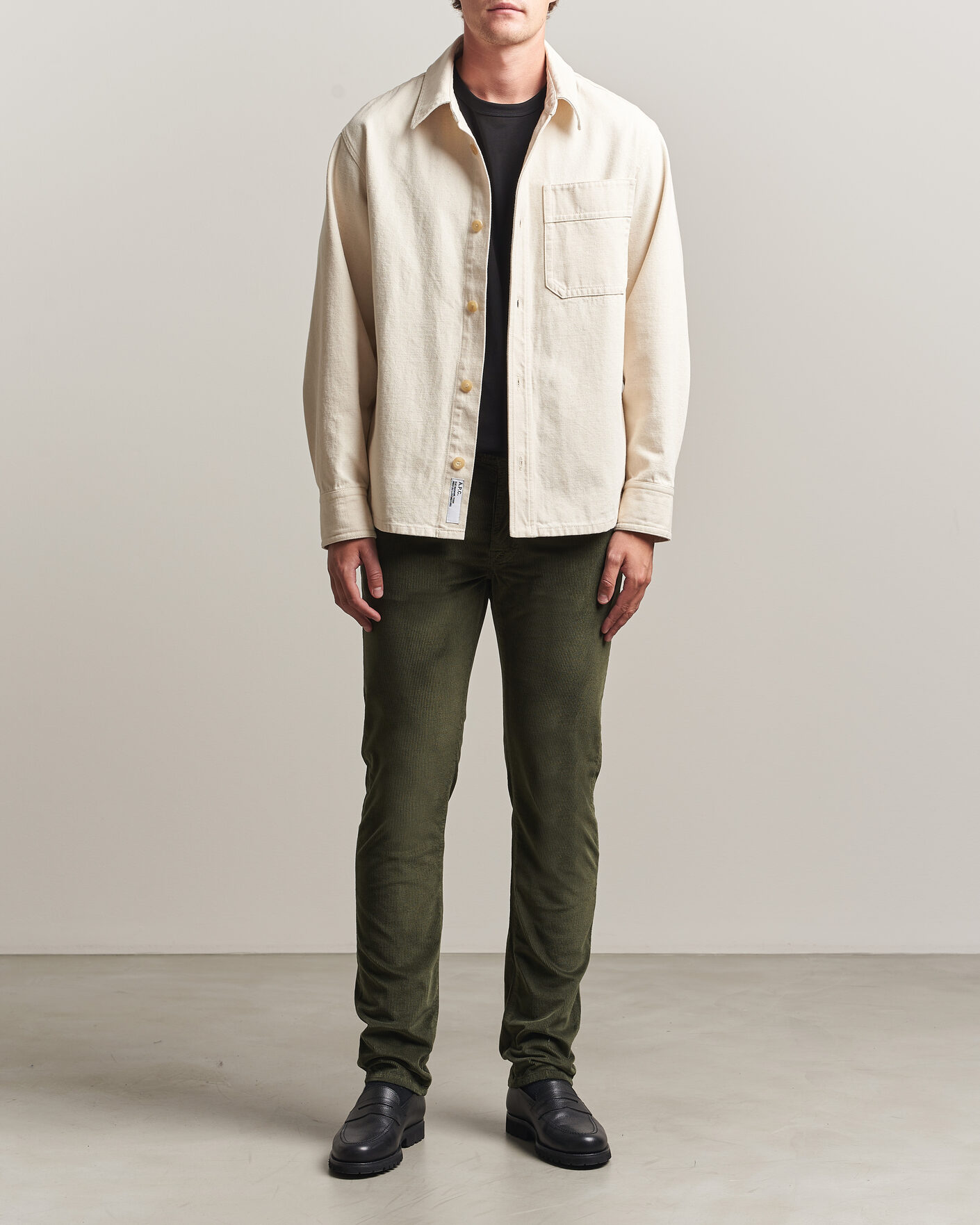 Homme | Pantalons | Jacob Cohën | Bard 5-Pocket Medium Corduroy Trousers Green