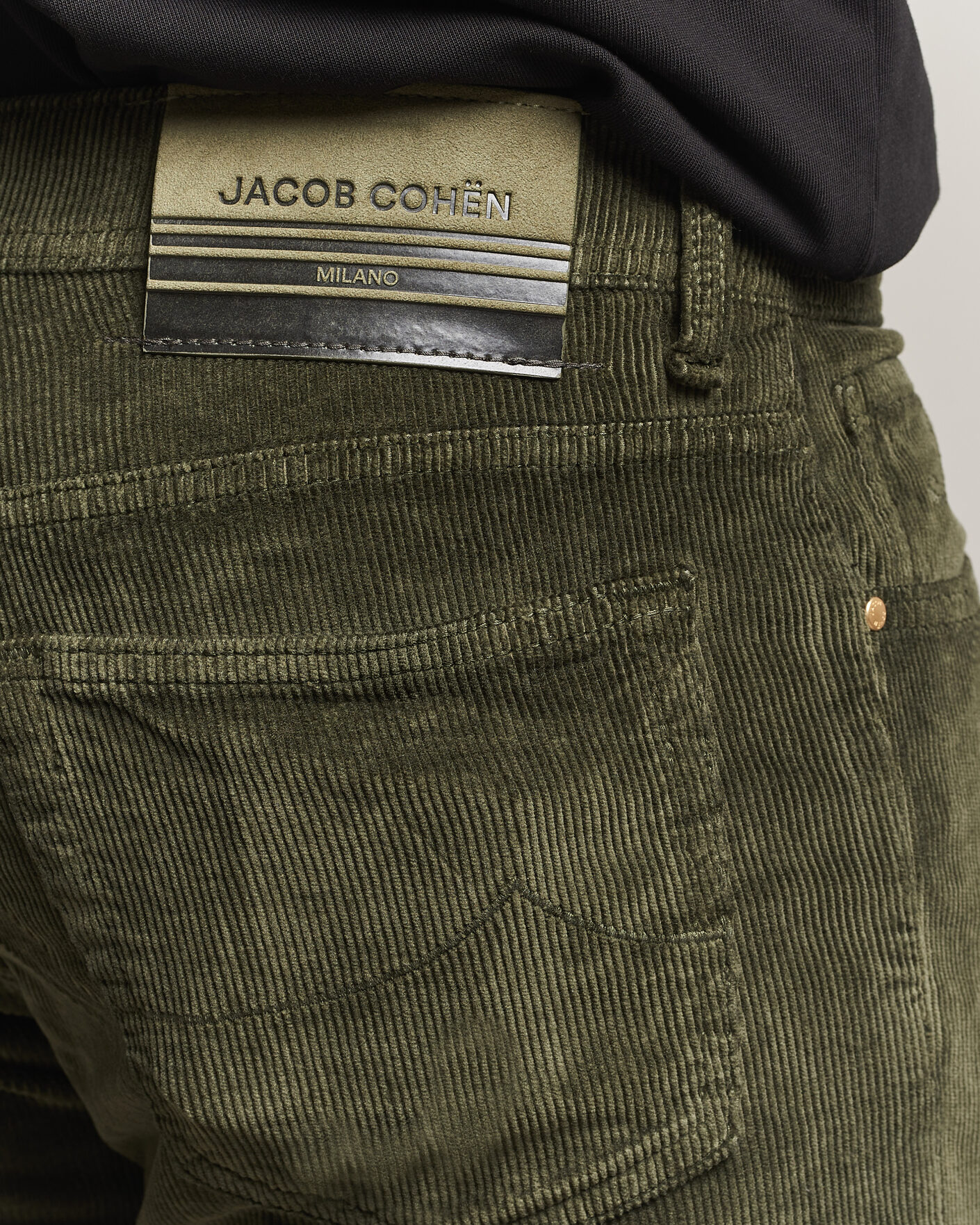 Homme | Pantalons | Jacob Cohën | Bard 5-Pocket Medium Corduroy Trousers Green