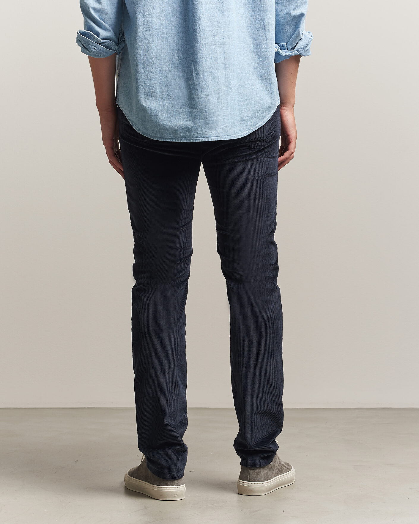 Homme | Pantalons | Jacob Cohën | Bard 5-Pocket Medium Corduroy Trousers Navy