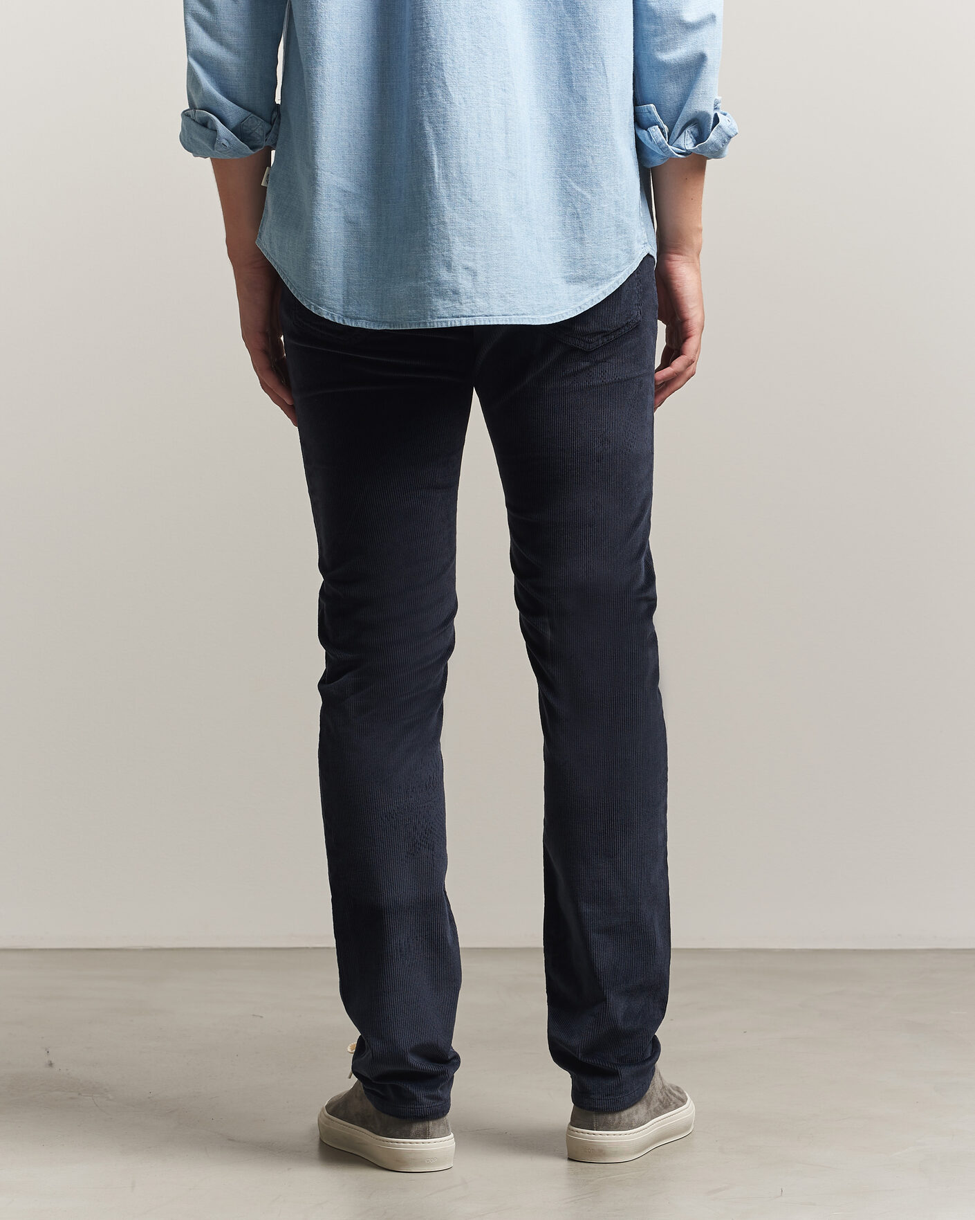Homme | Pantalons | Jacob Cohën | Bard 5-Pocket Medium Corduroy Trousers Navy