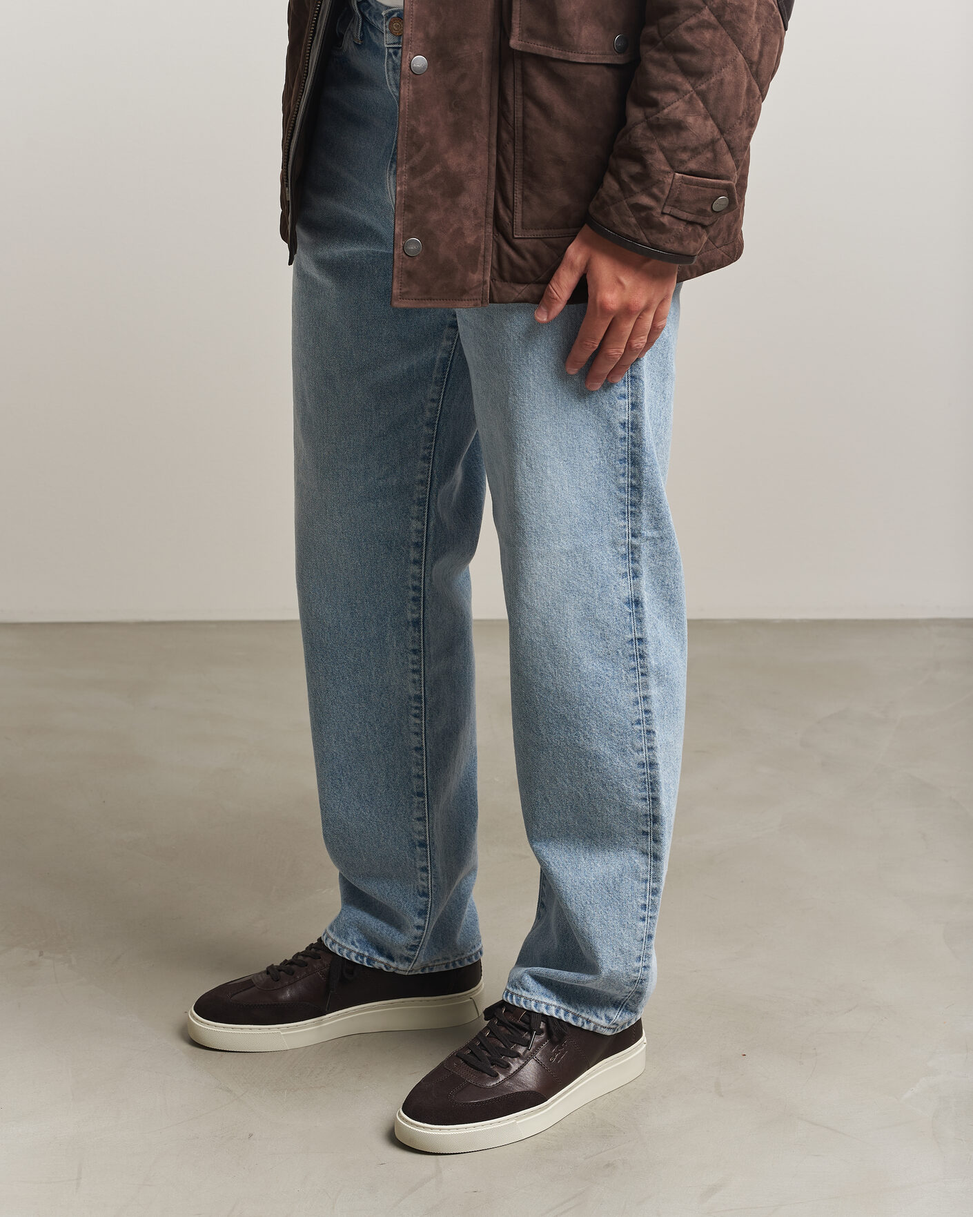 Homme | Baskets | Gant | Mc Julien Leather/Suede Sneaker Dark Brown