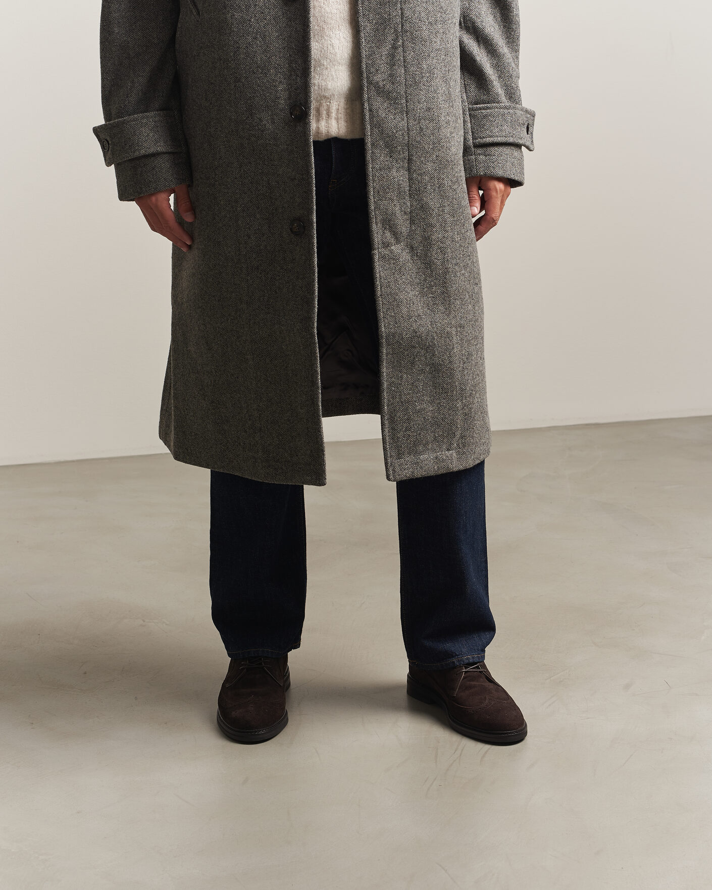 Homme | Richelieus | Gant | Bidford Suede Brogues Dark Brown
