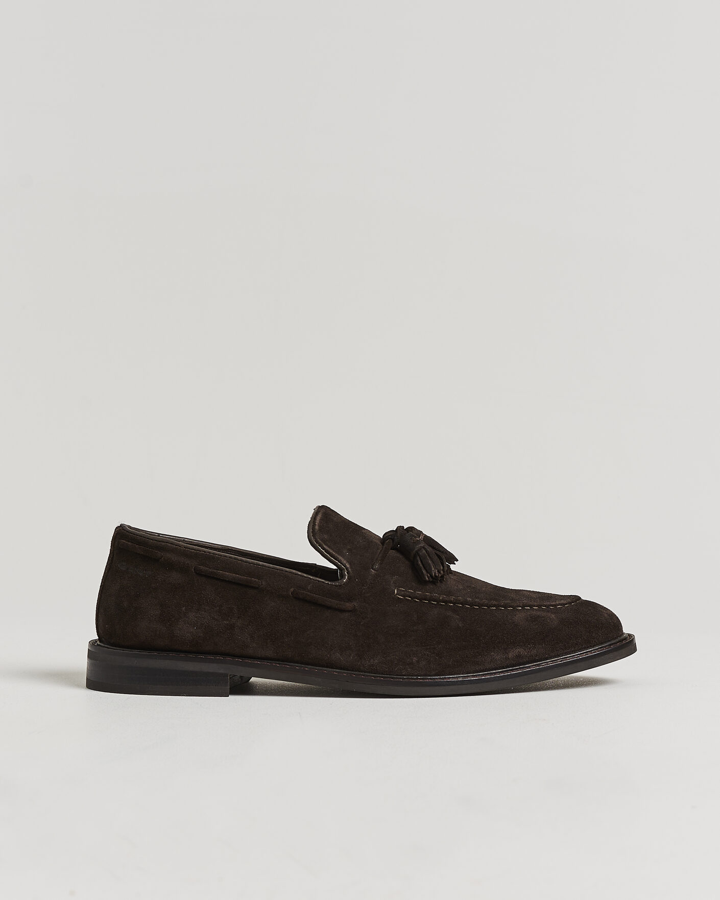 Homme | Loafers | Gant | Lozham Suede Tassle Loafer Dark Brown