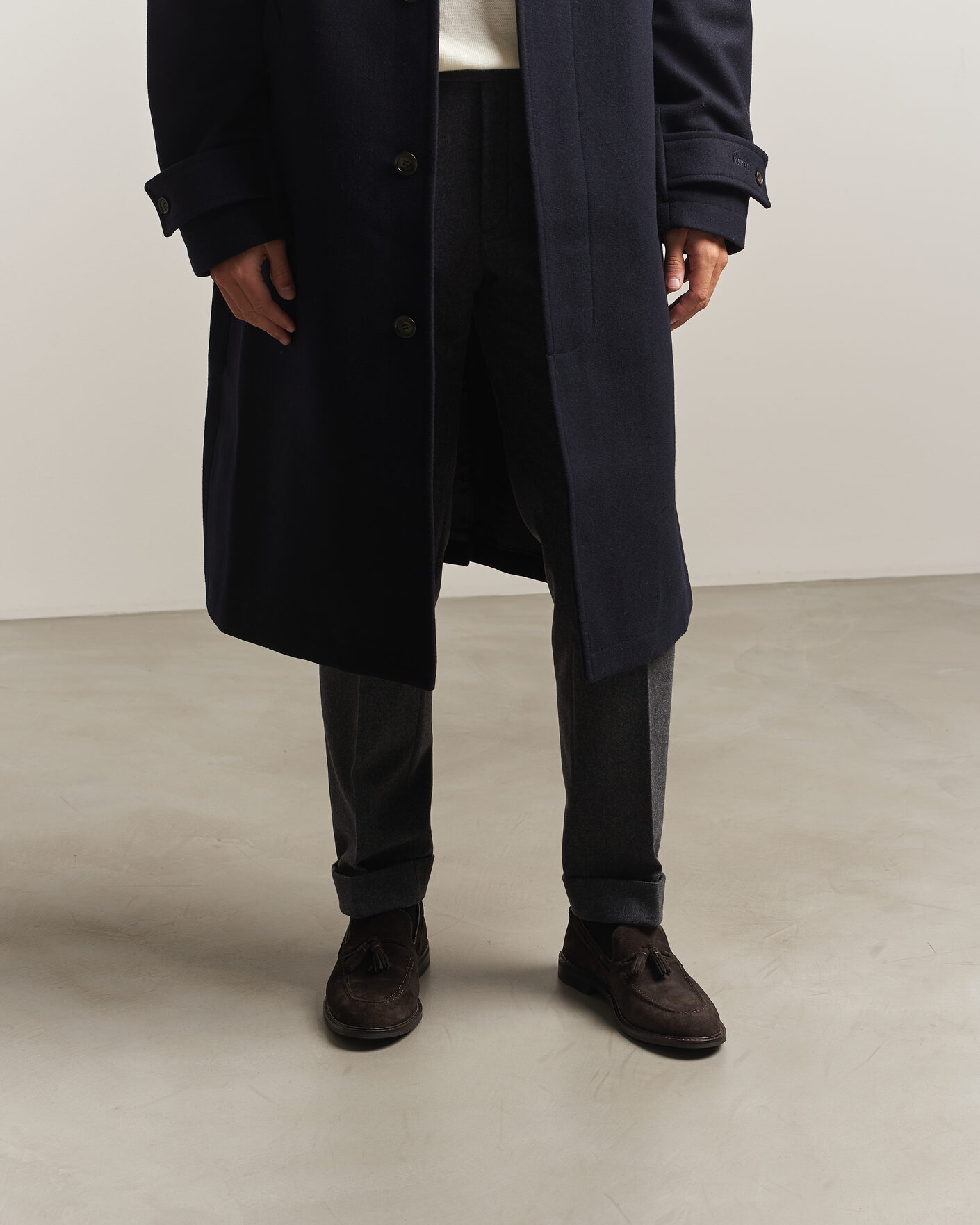 Homme | Loafers | Gant | Lozham Suede Tassle Loafer Dark Brown